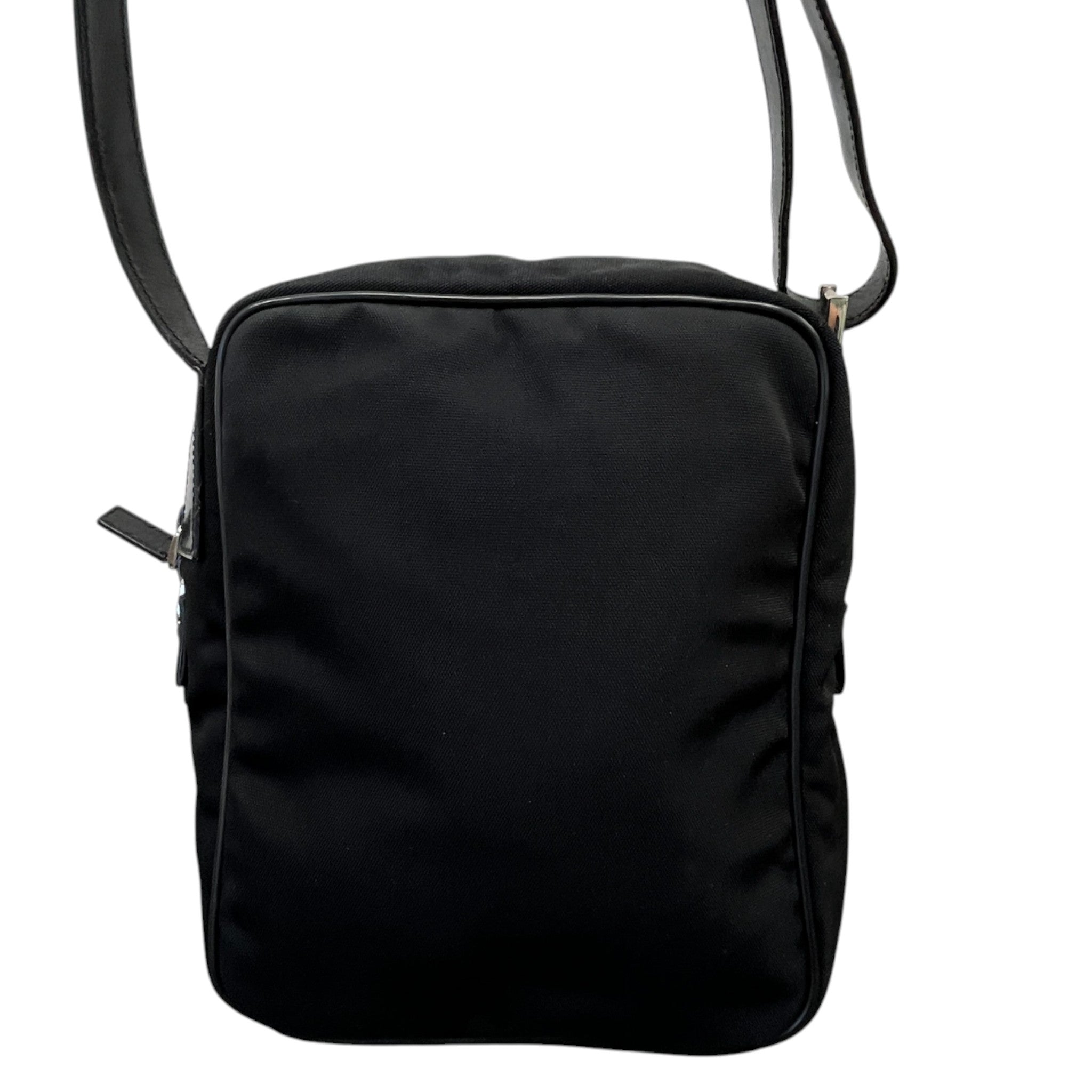 Nylon Canvas Crossbody Bag Black