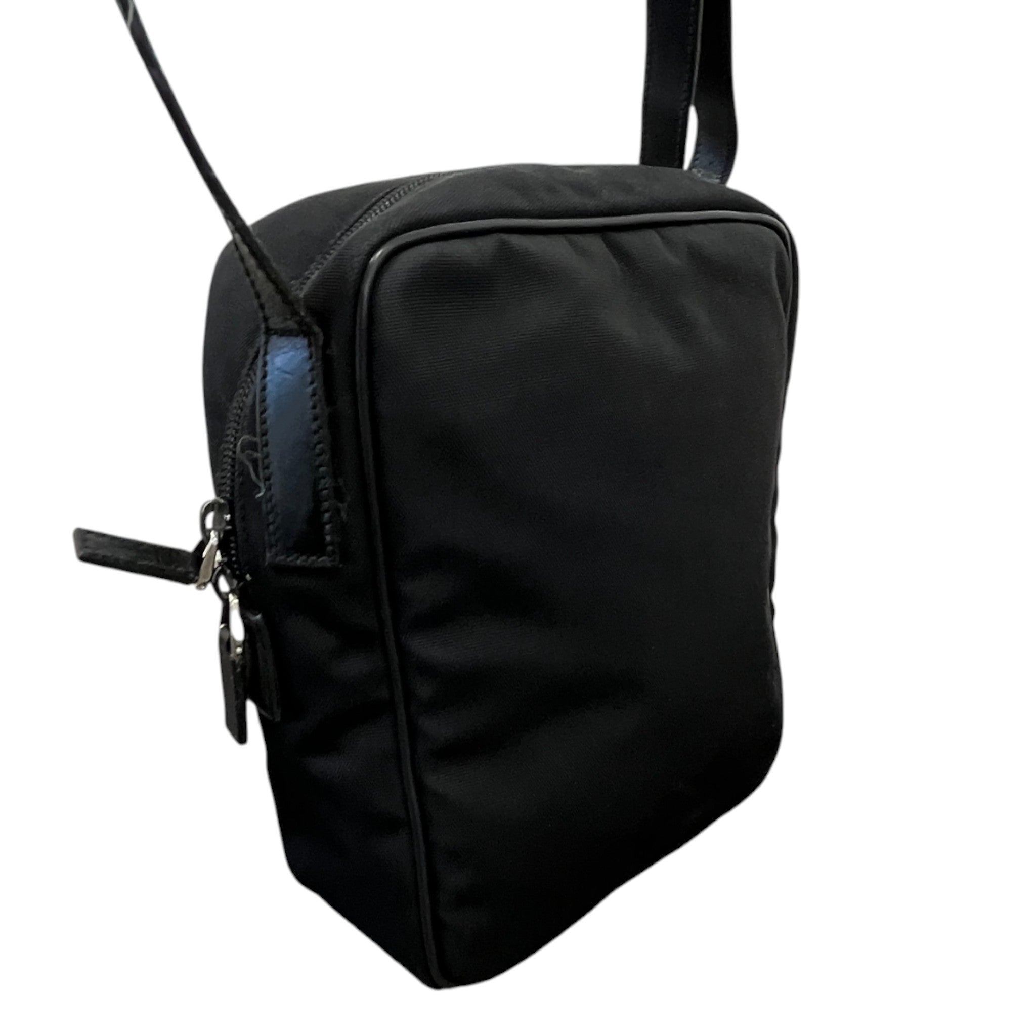 Nylon Canvas Crossbody Bag Black