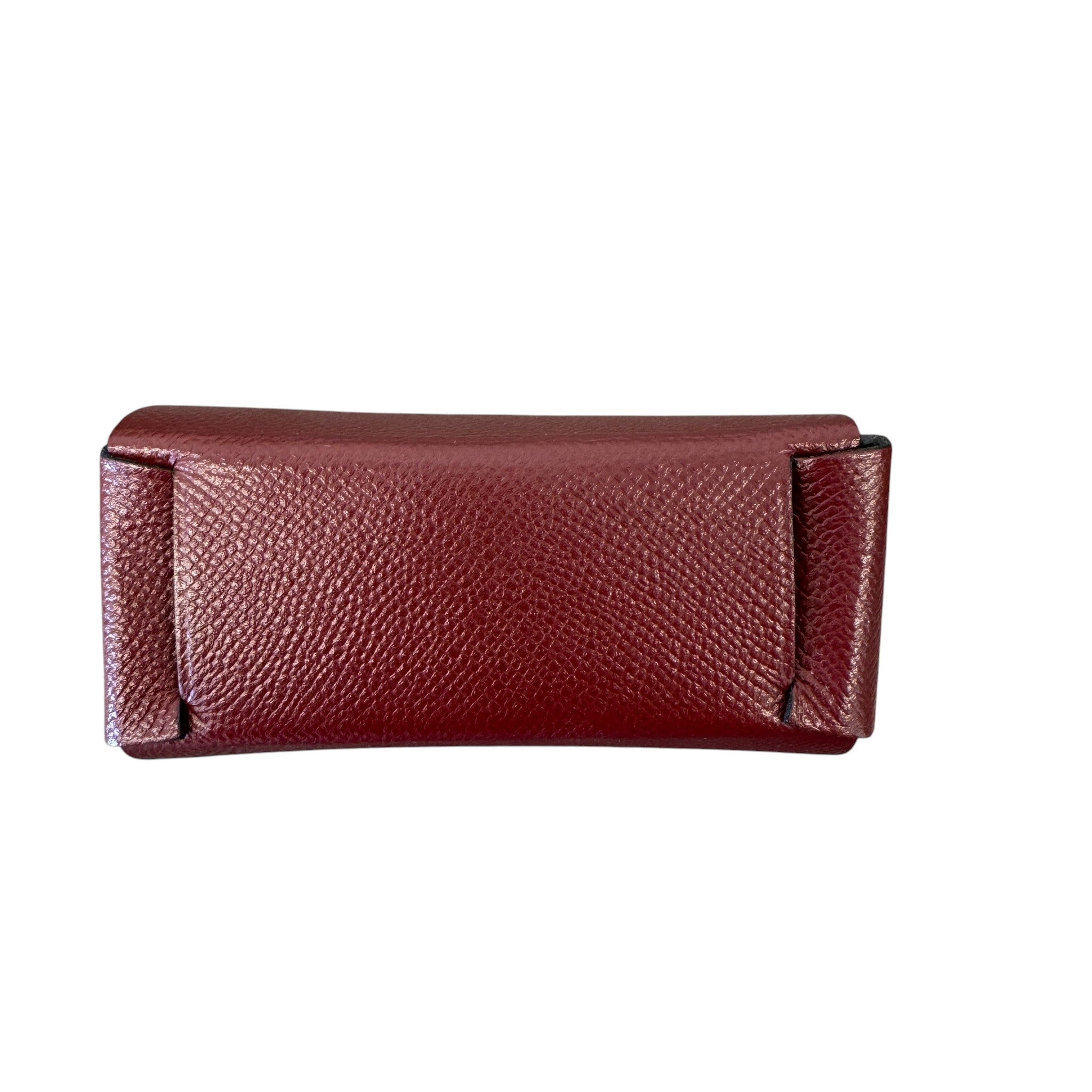 Women's Lipstick Case With Mirror Wallet Red