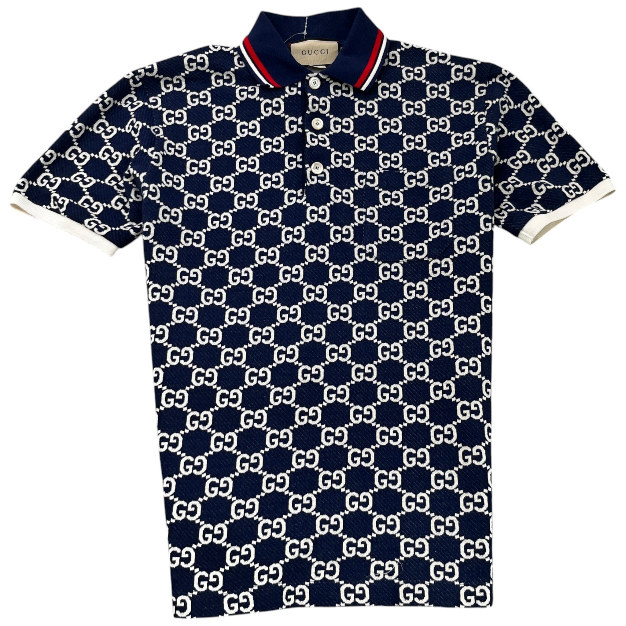 Men's Gg Supreme Polo Shirt Navy Size S