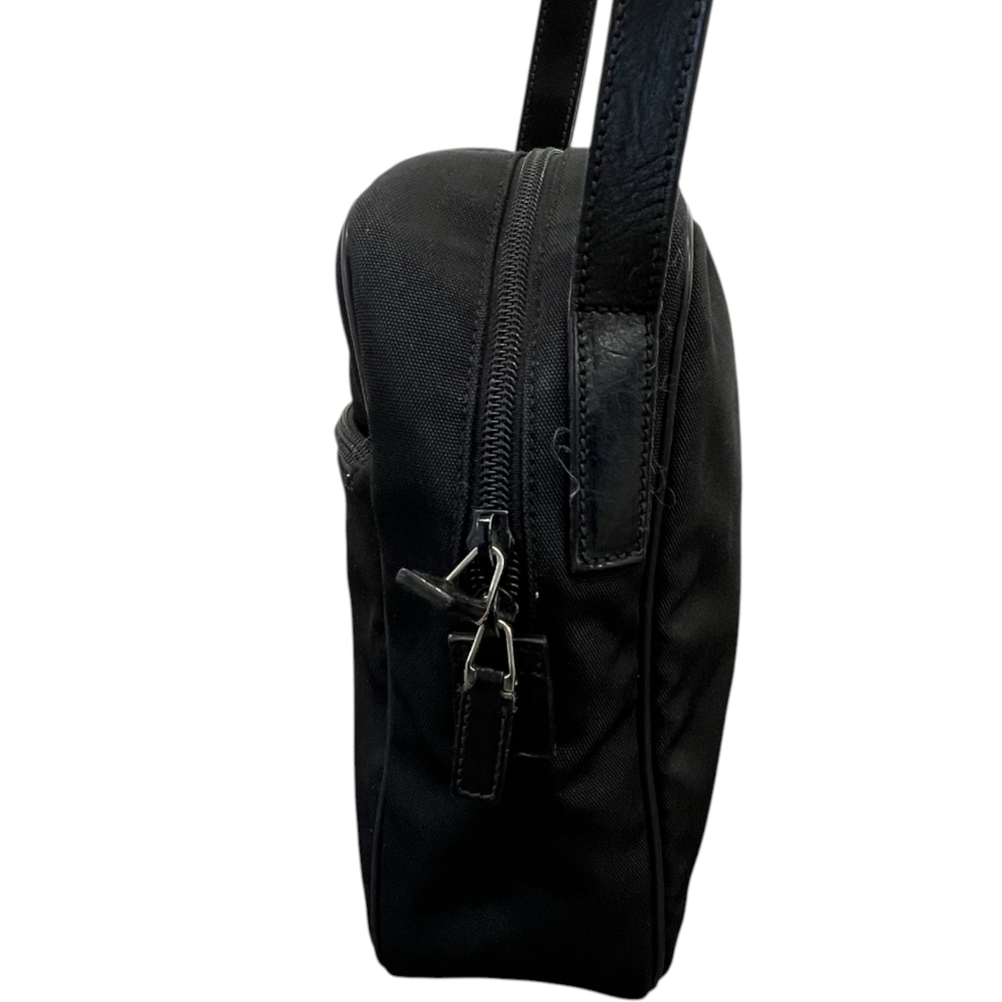 Nylon Canvas Crossbody Bag Black