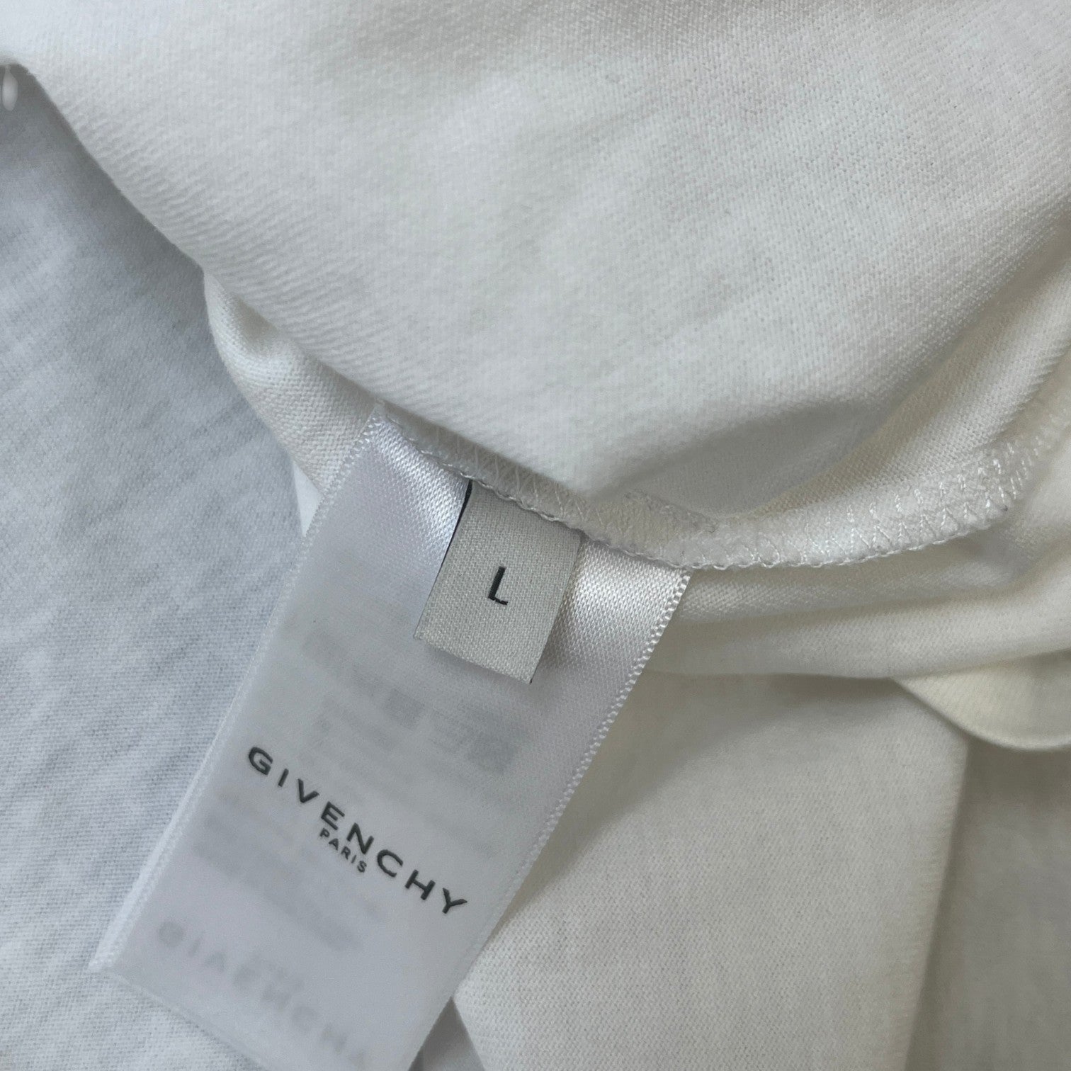 Men's Logo Print T-Shirt White Size L