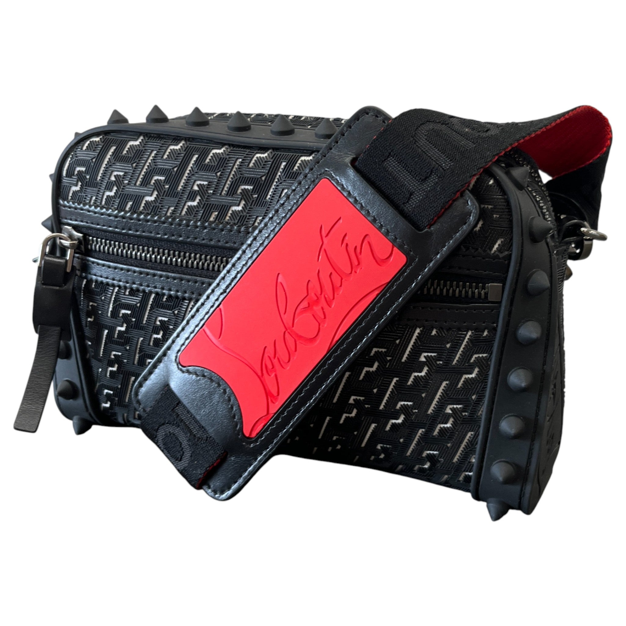 Men's Loubitown Techno Messenger Bag Black