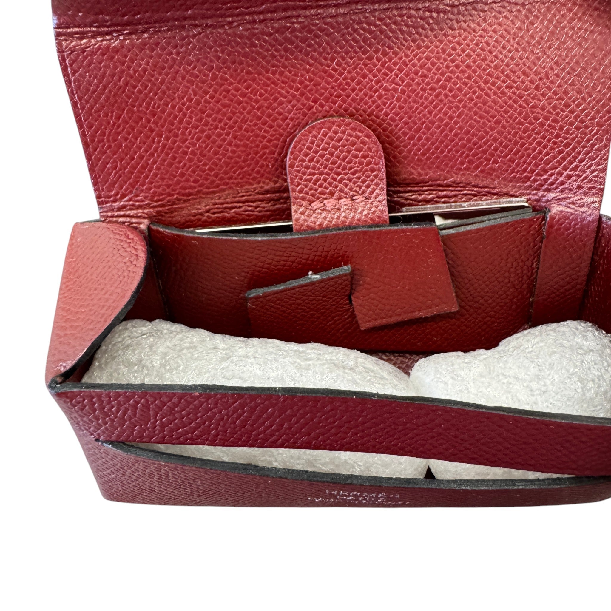 Women's Lipstick Case With Mirror Wallet Red