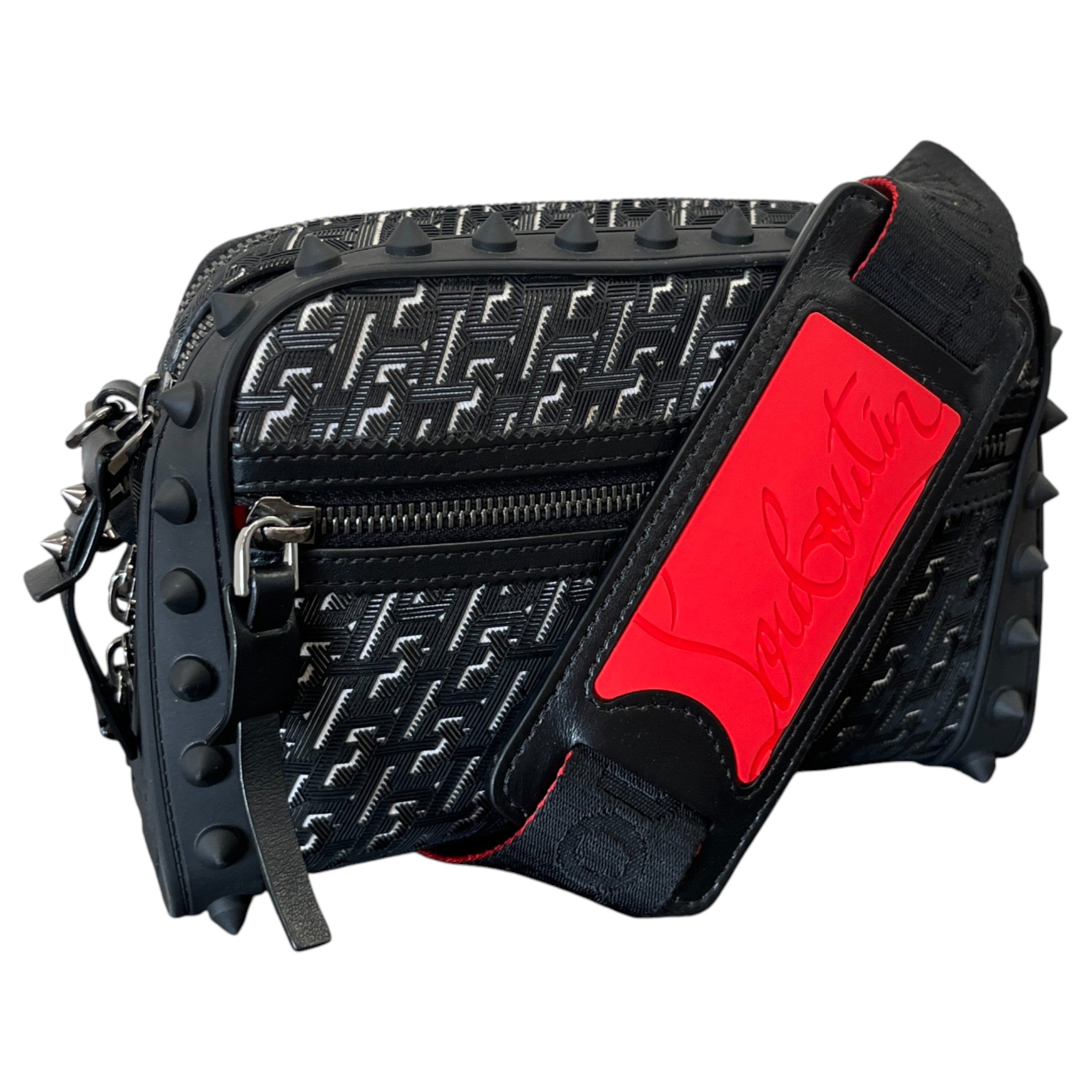 Men's Loubitown Techno Messenger Bag Black