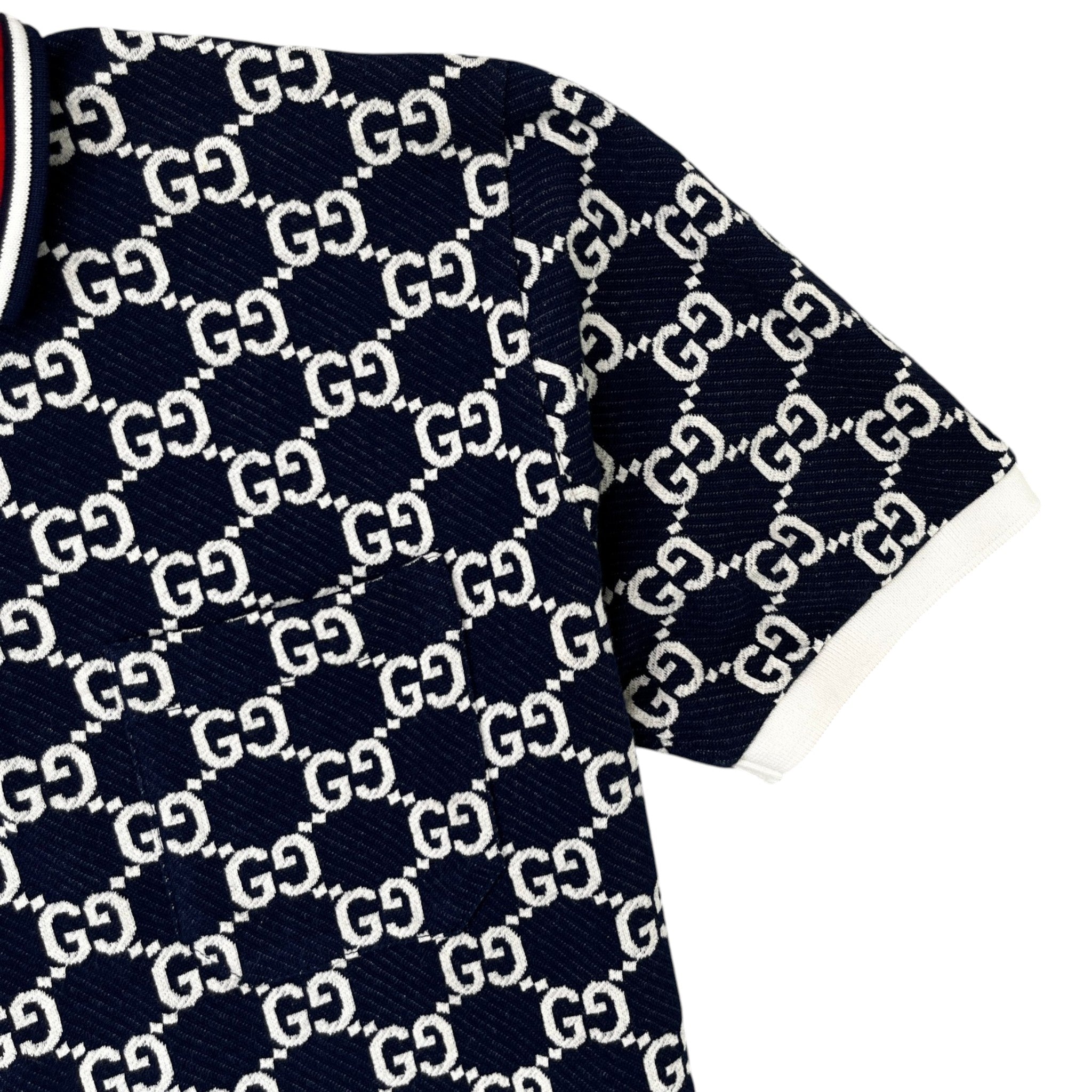 Men's Gg Supreme Polo Shirt Navy Size S