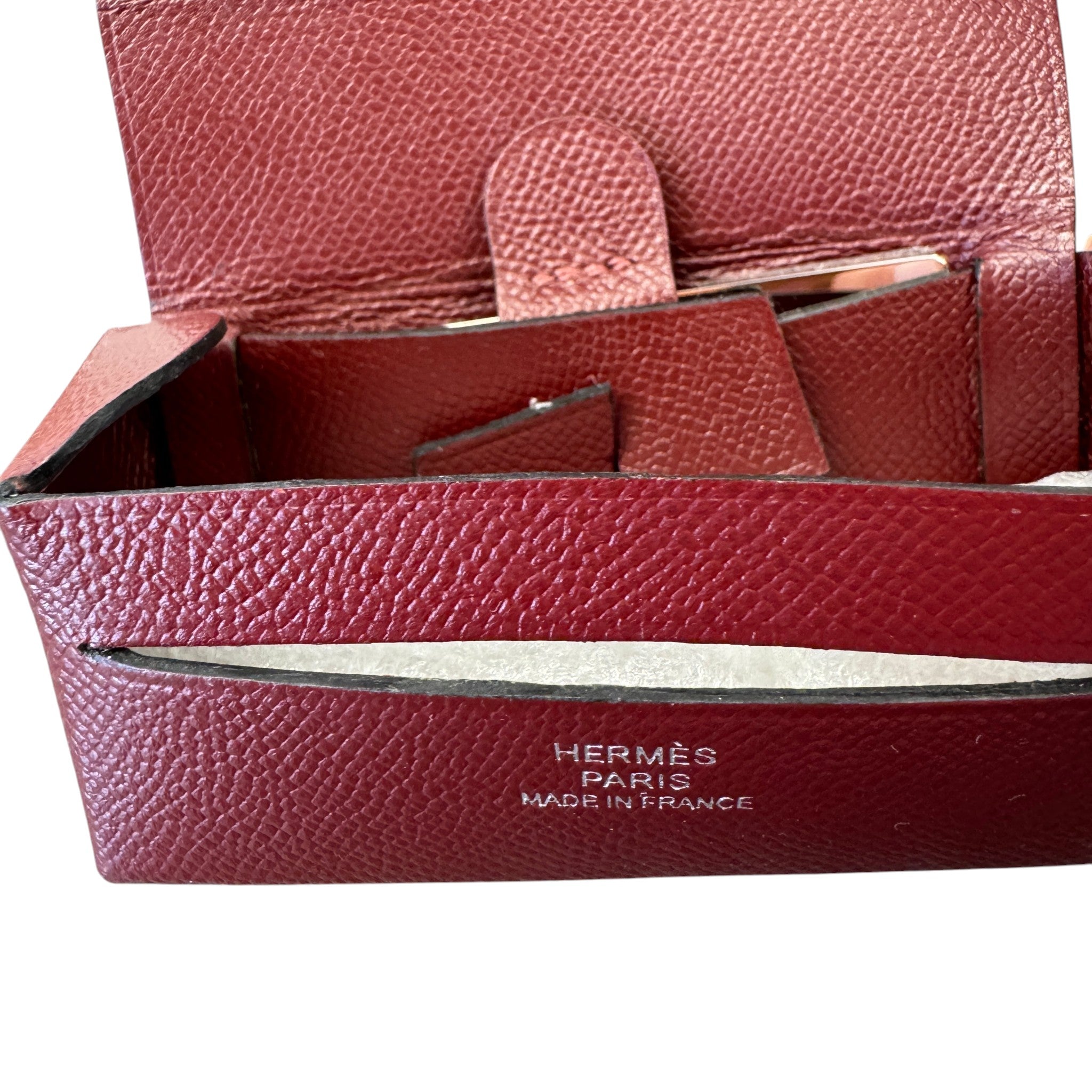 Women's Lipstick Case With Mirror Wallet Red