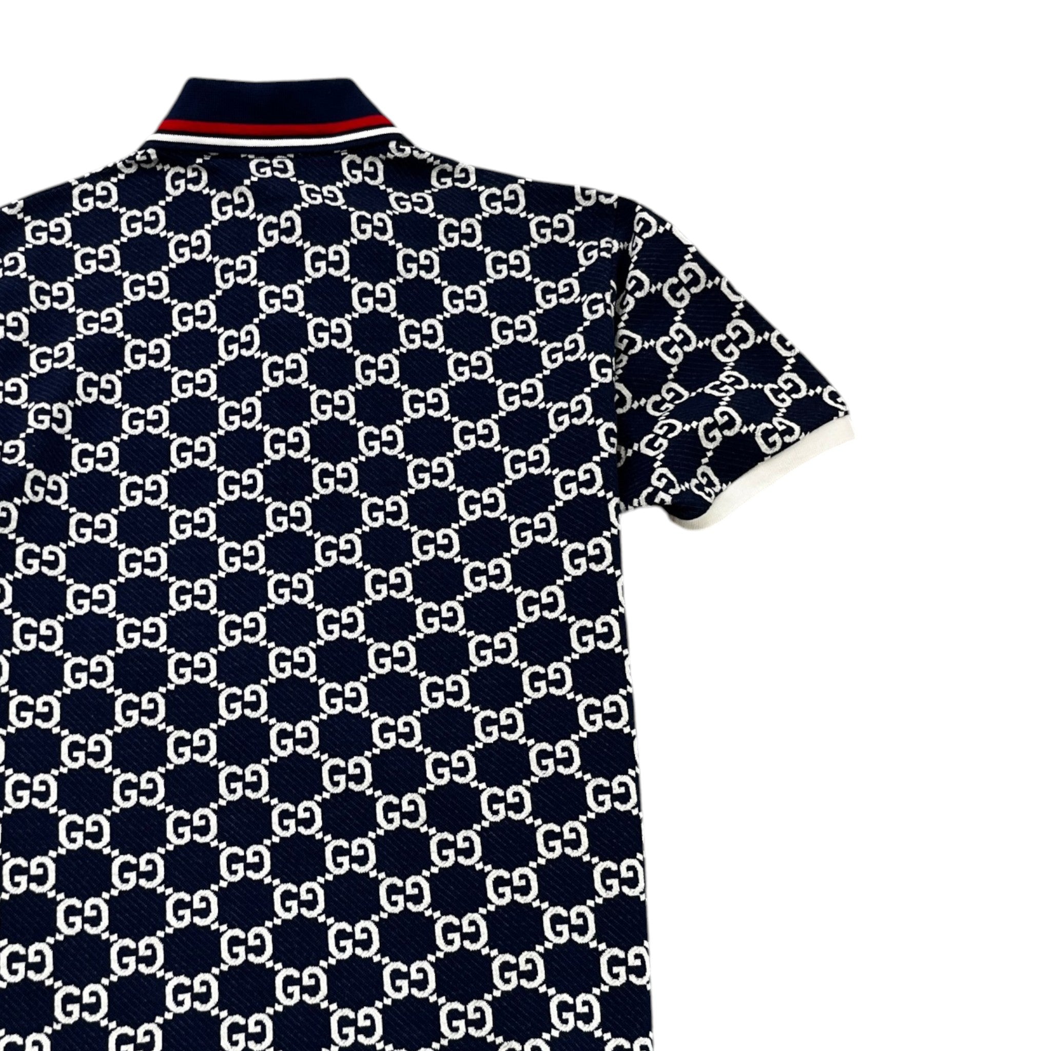Men's Gg Supreme Polo Shirt Navy Size S