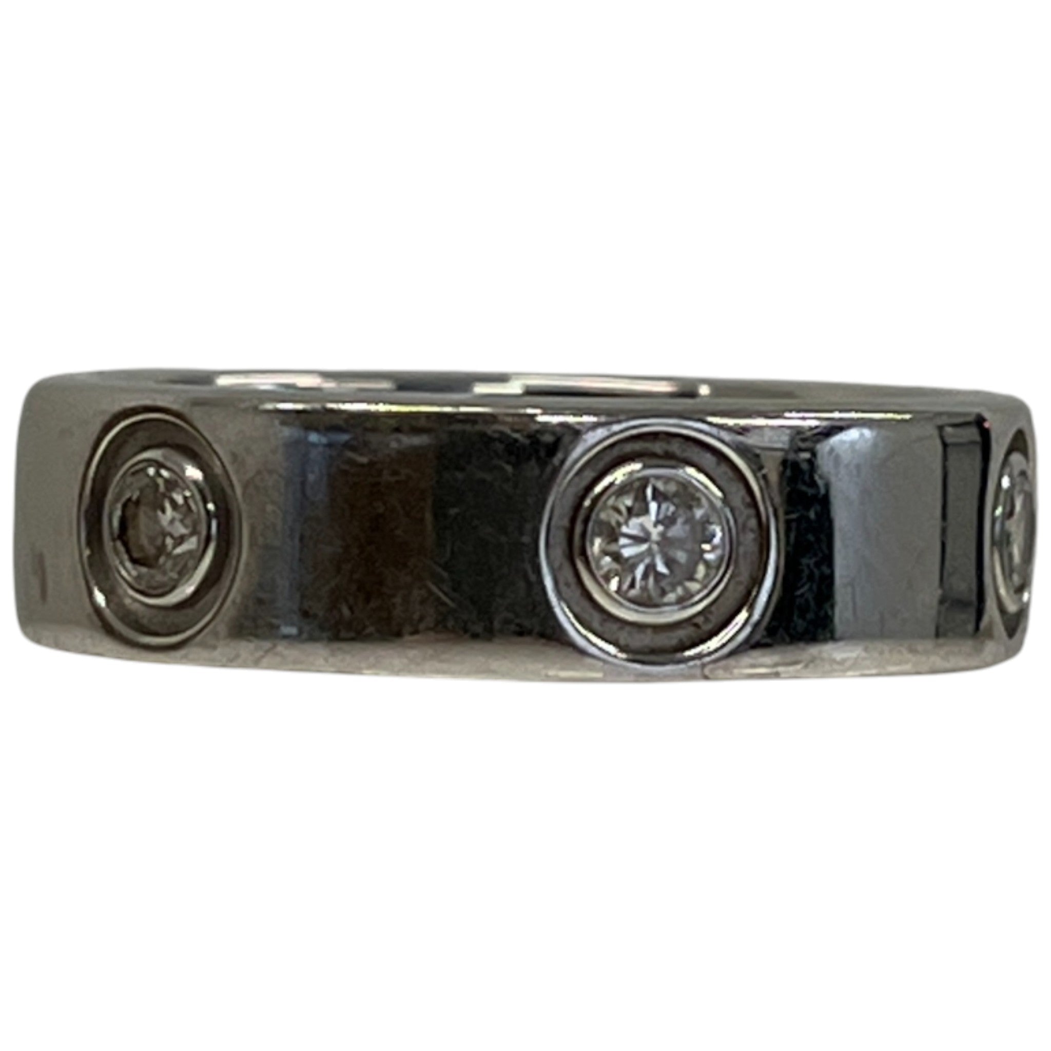 Women's Love Ring, Classic Model, 6 Diamonds Size 50 Ring Silver