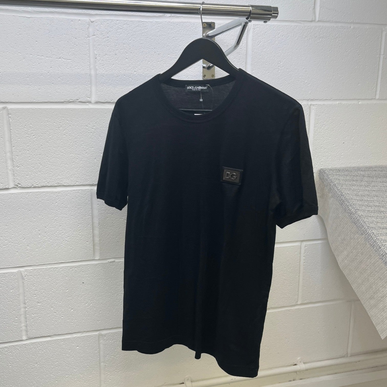 Men's Plaque Logo T-Shirt Black Size IT 48 / UK M