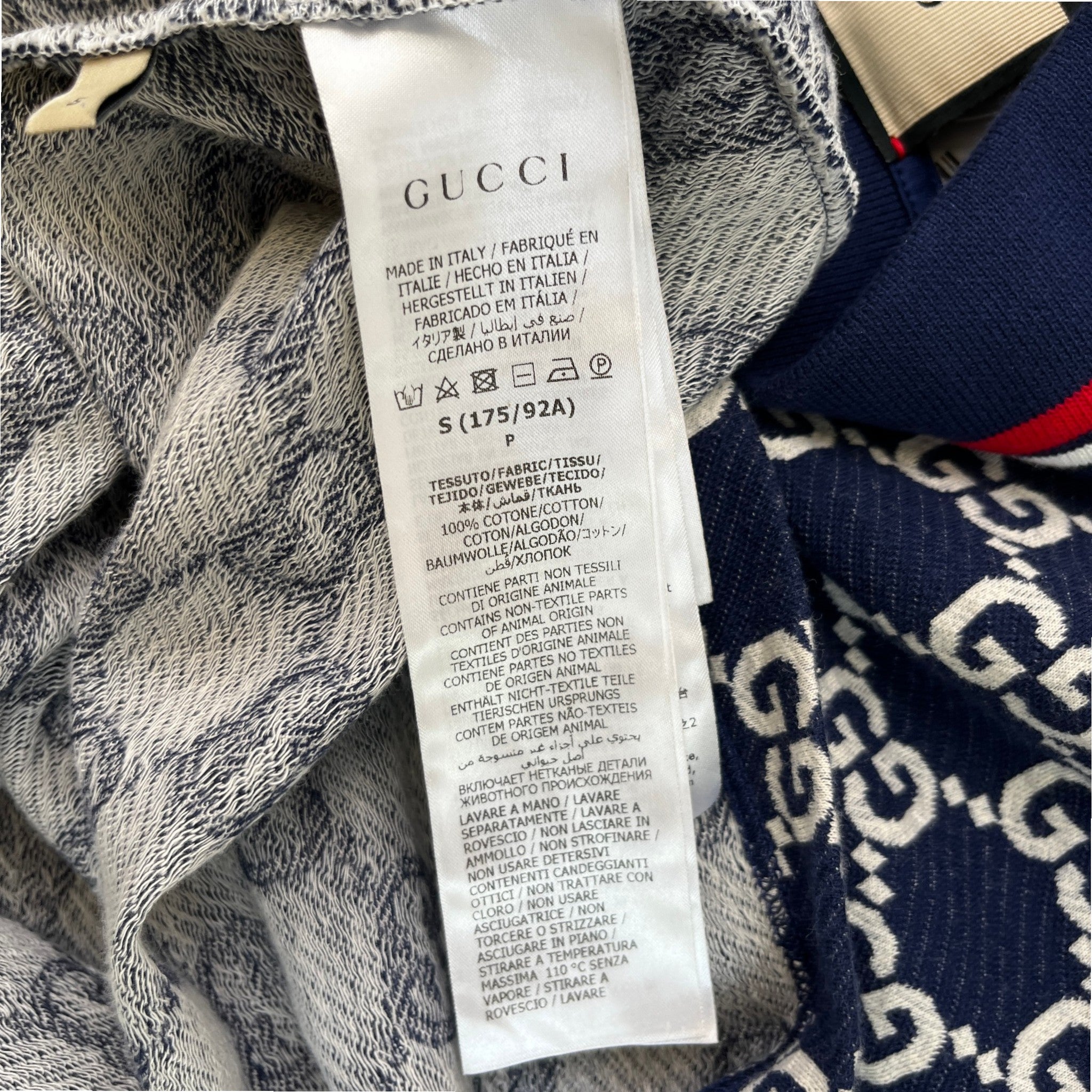 Men's Gg Supreme Polo Shirt Navy Size S