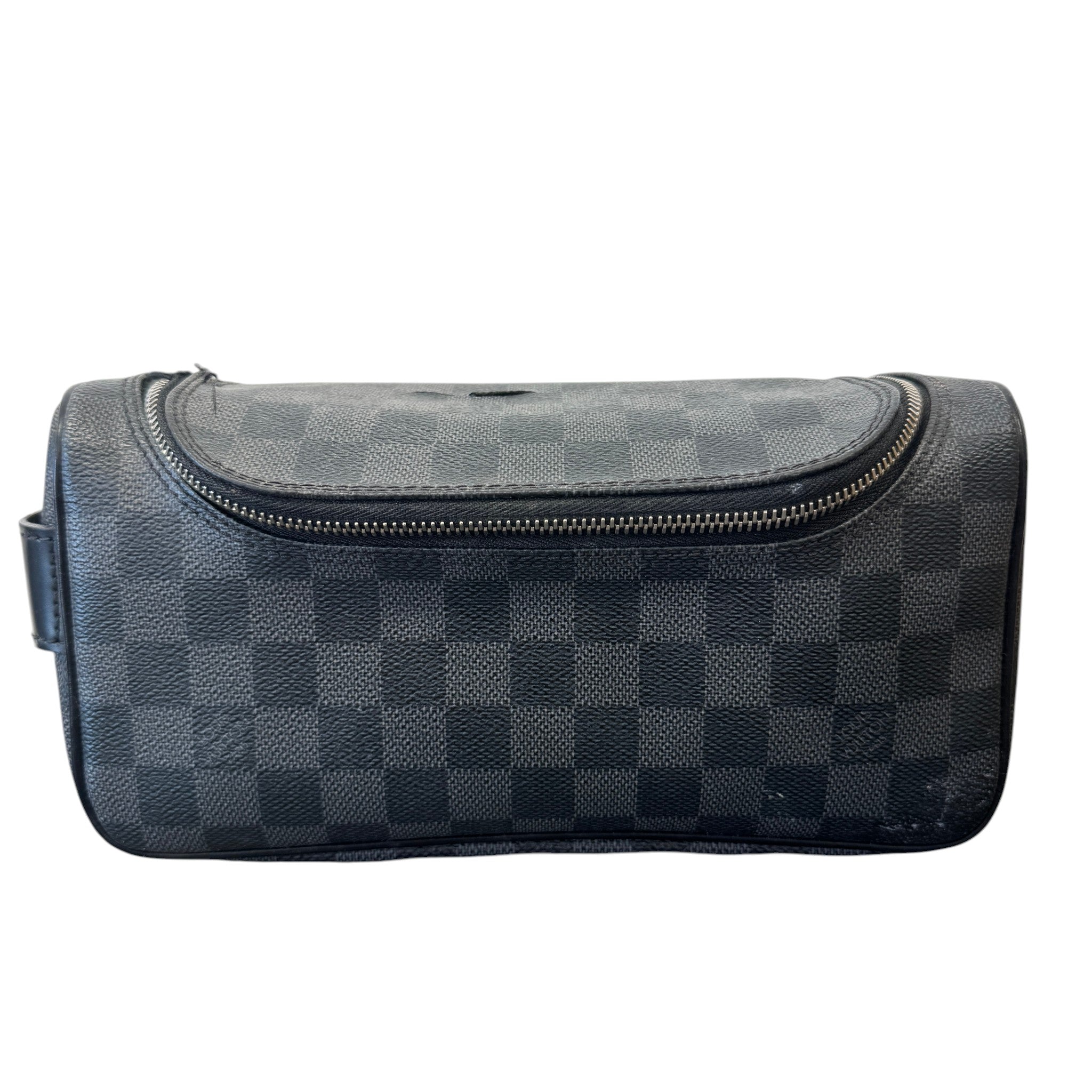 Men's Dopp Kit Damier Graphite Toiletry Bag Black