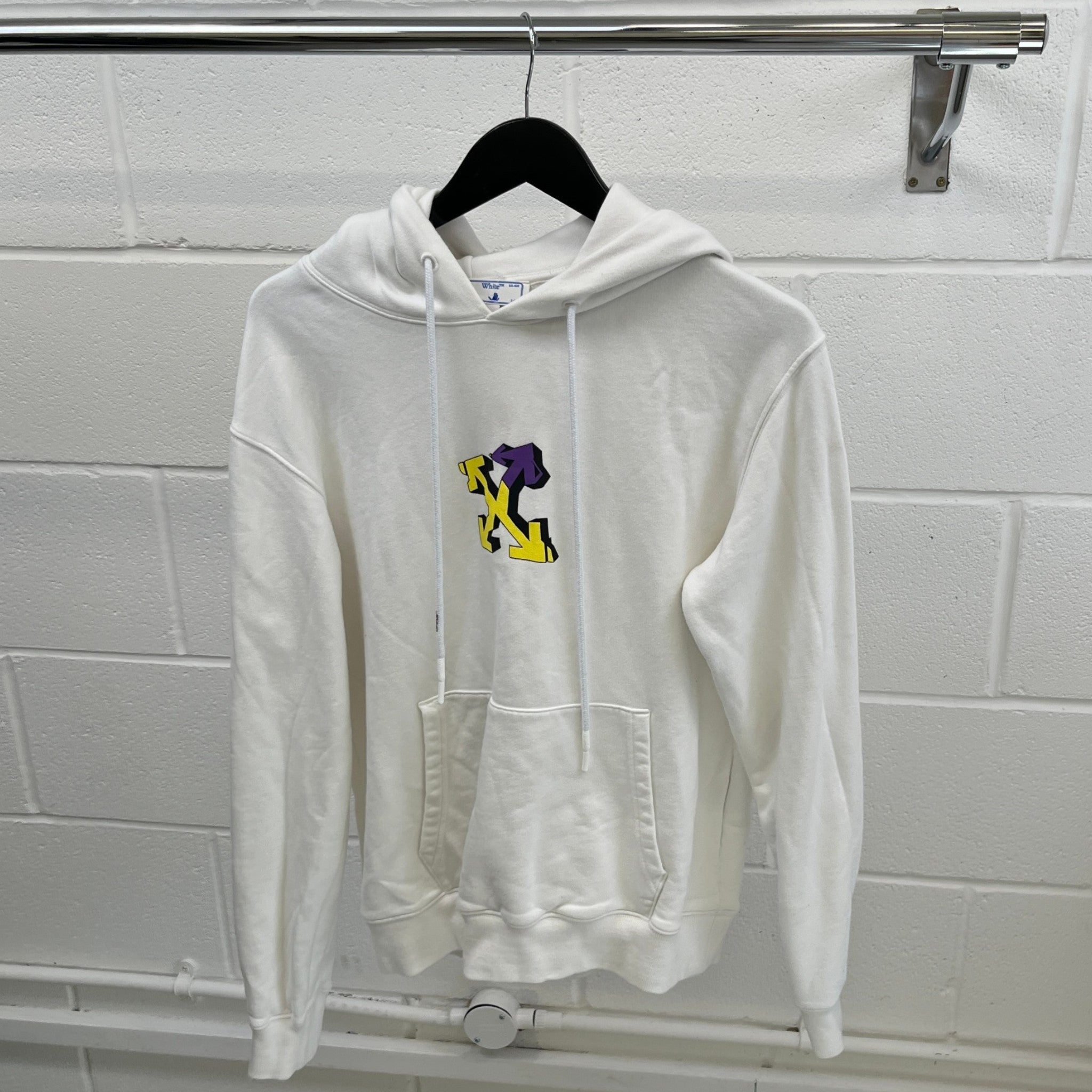 Men's Wizard Graffiti Hoodie White Size S
