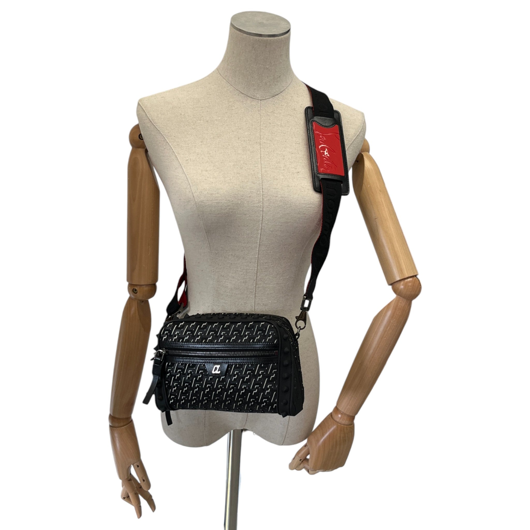 Men's Loubitown Techno Messenger Bag Black