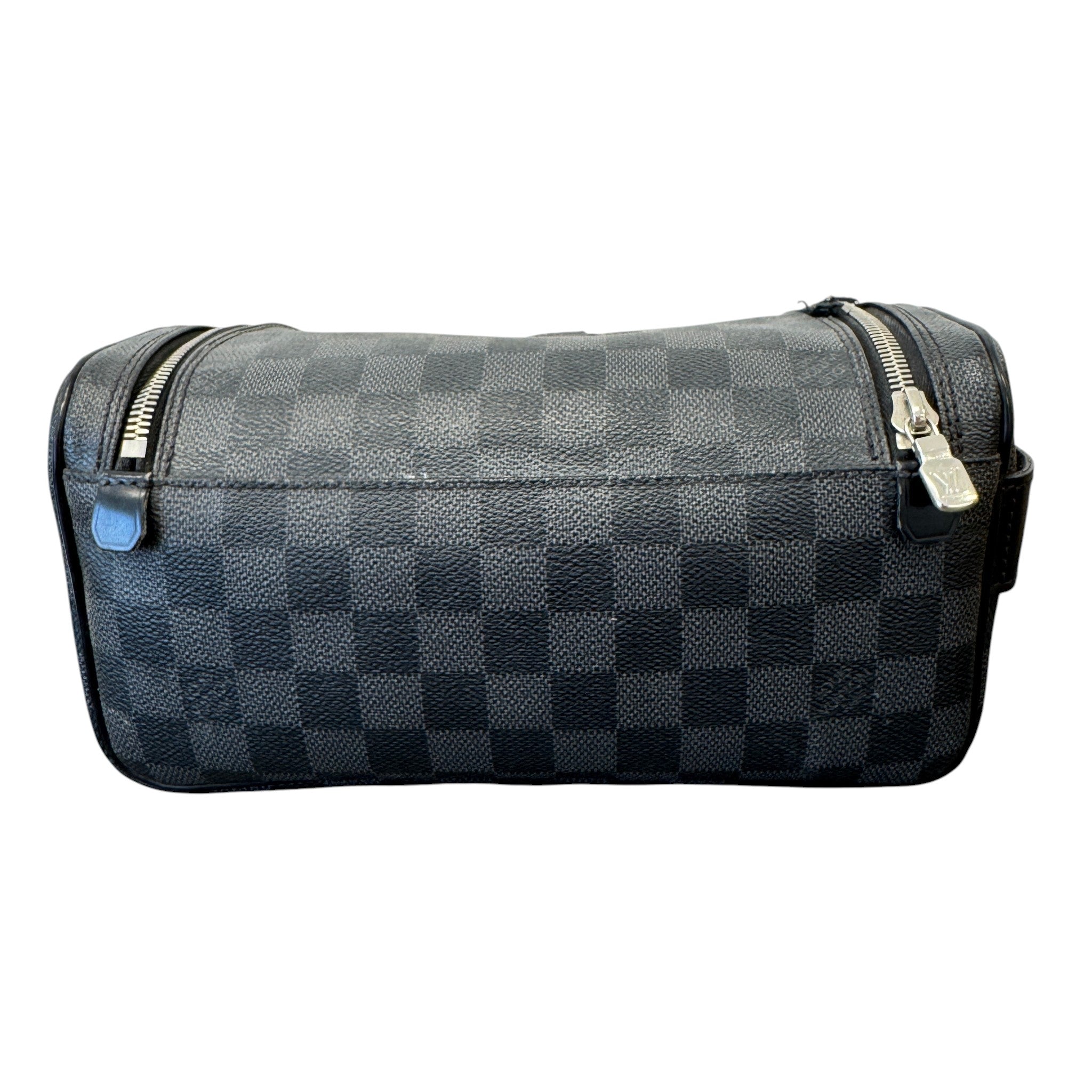 Men's Dopp Kit Damier Graphite Toiletry Bag Black