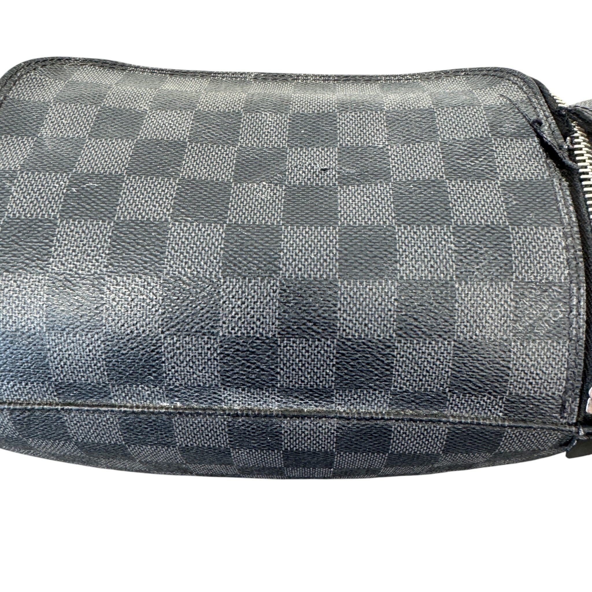 Men's Dopp Kit Damier Graphite Toiletry Bag Black