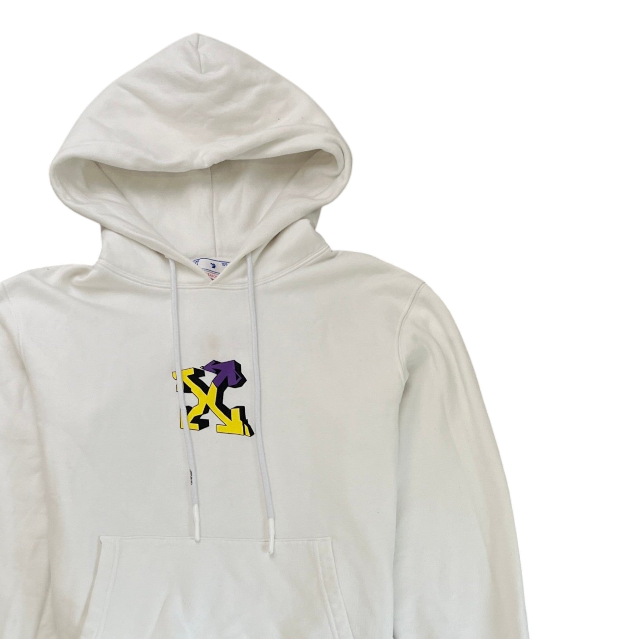 Men's Wizard Graffiti Hoodie White Size S