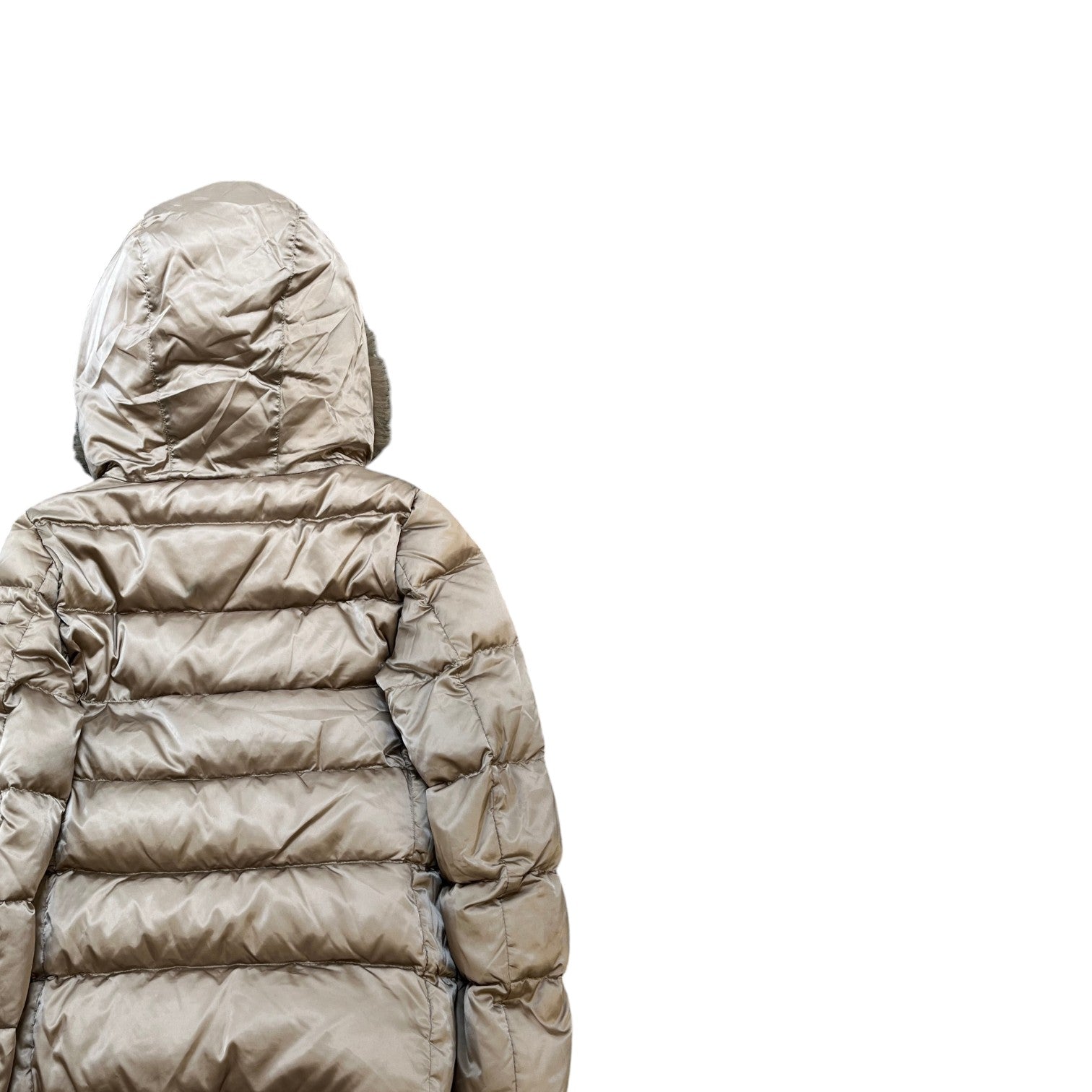 Women's Plaque Logo Down Jacket Gold Size IT 38 / UK 6