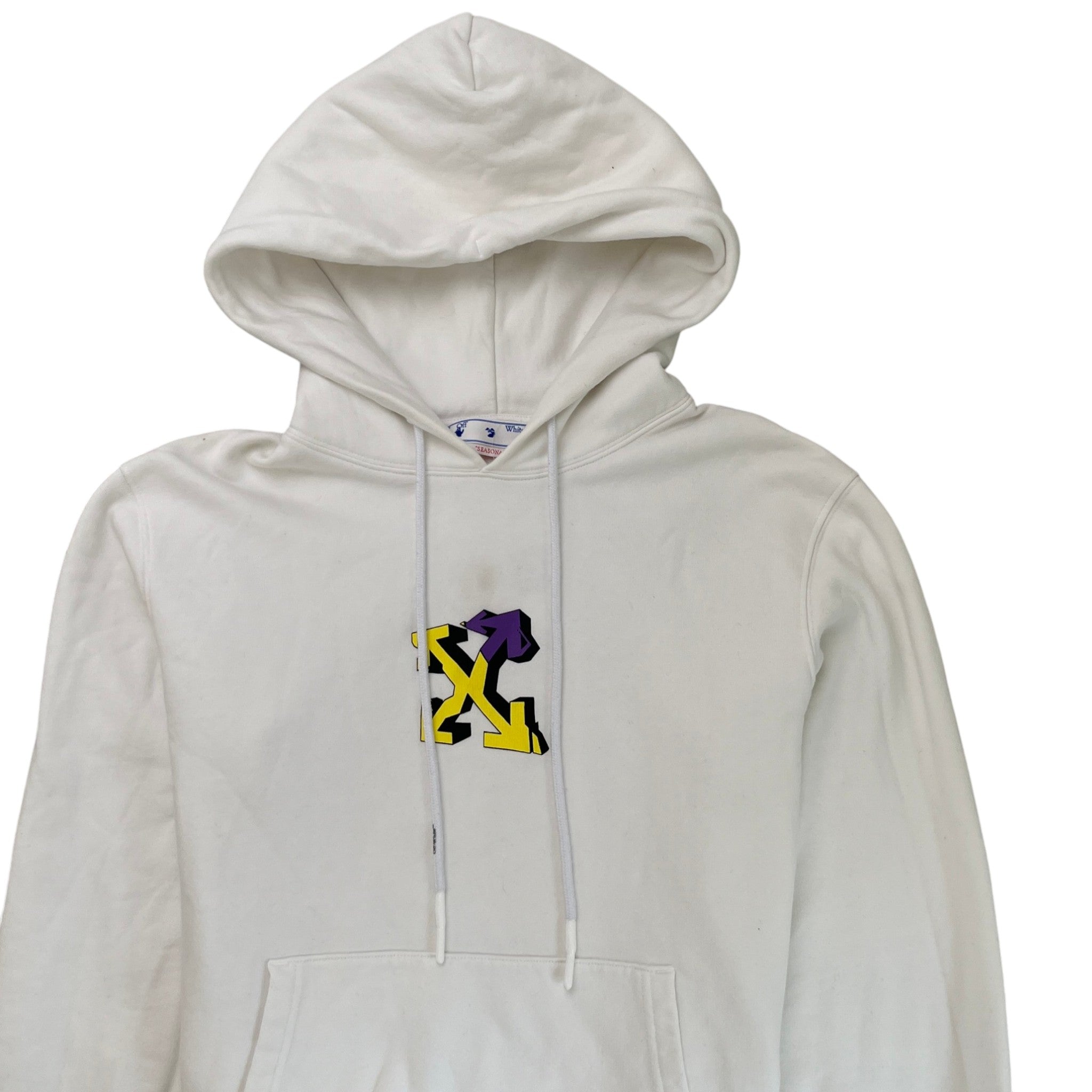 Men's Wizard Graffiti Hoodie White Size S