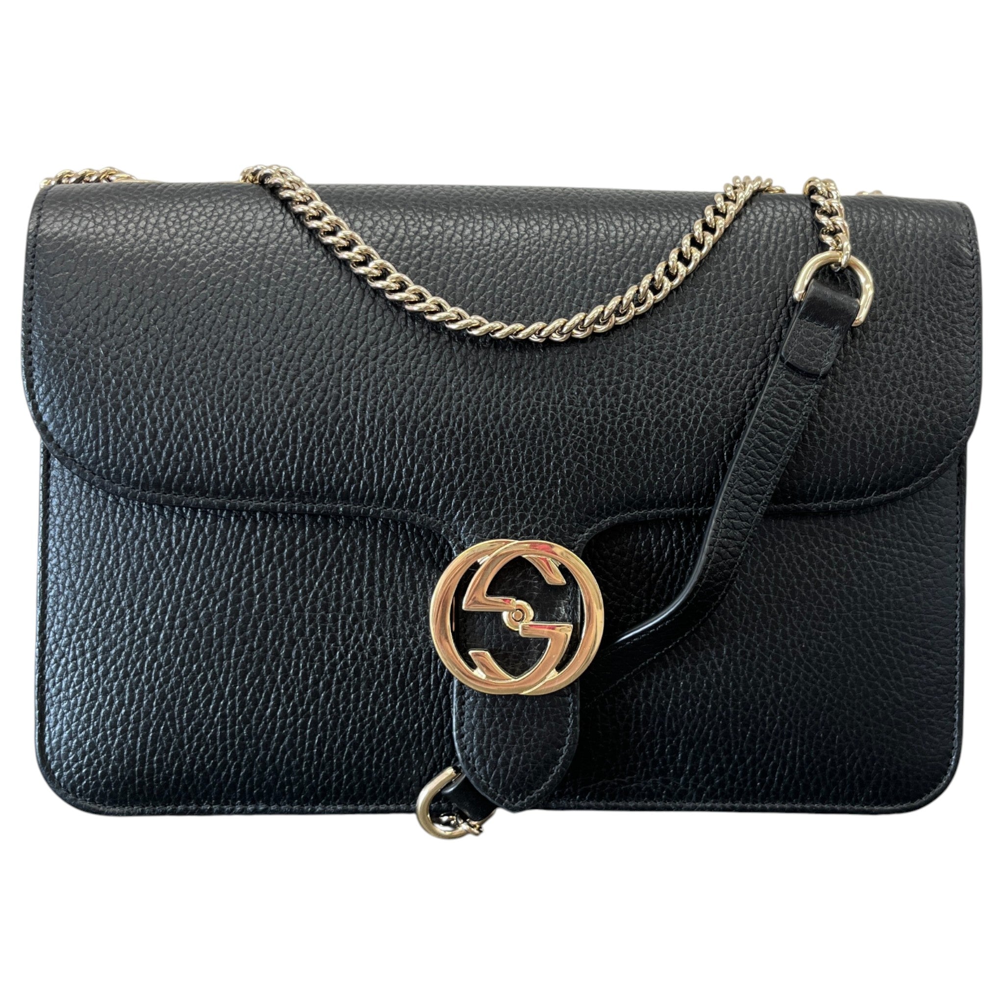 Women's Interlocking G Handbag Black