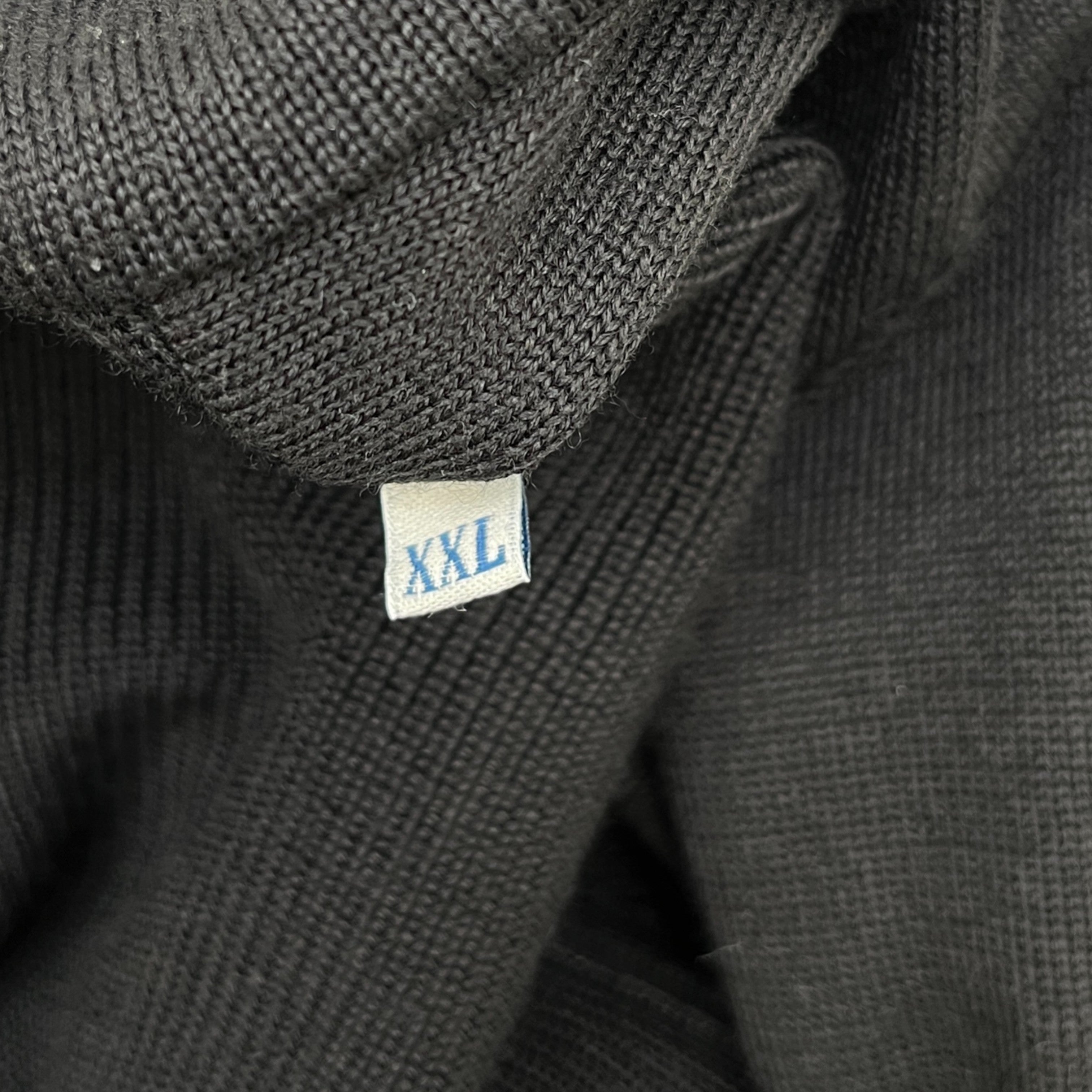 Men's Maglione Tricot Jacket Black Size XXL