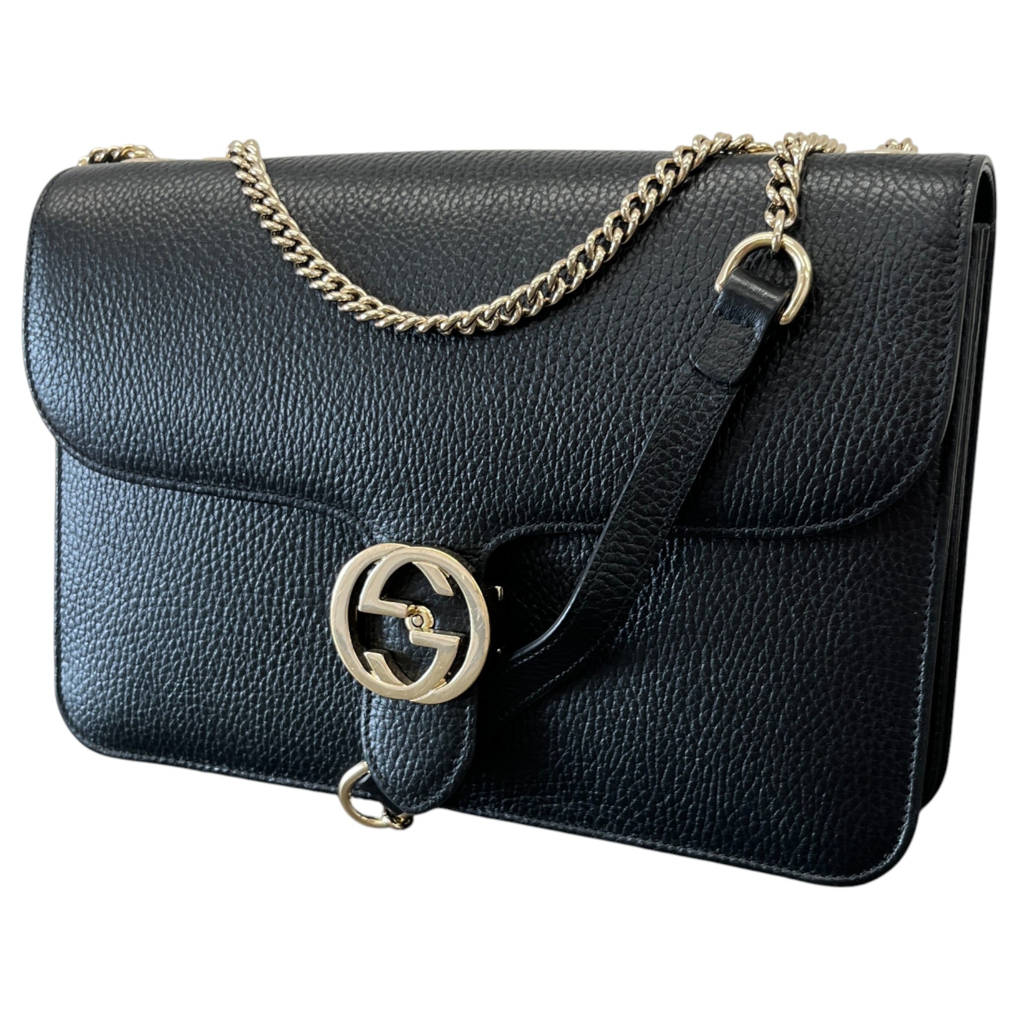 Women's Interlocking G Handbag Black