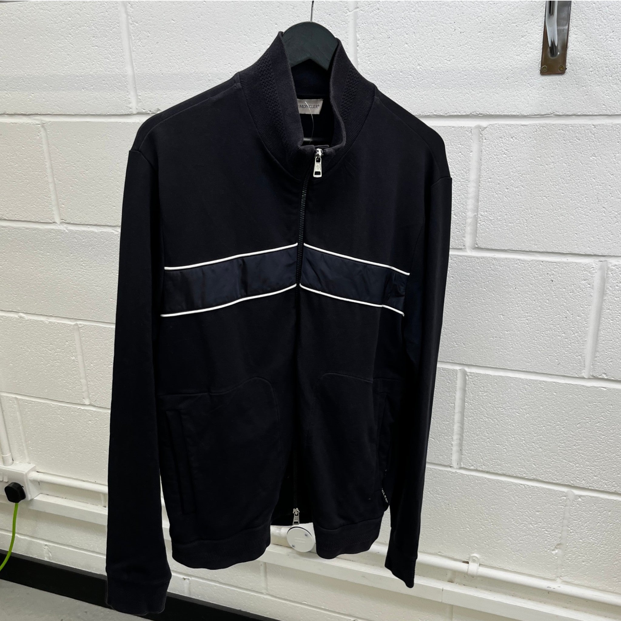 Men's Logo Maglia Cardigan Track Jacket Navy Size XL