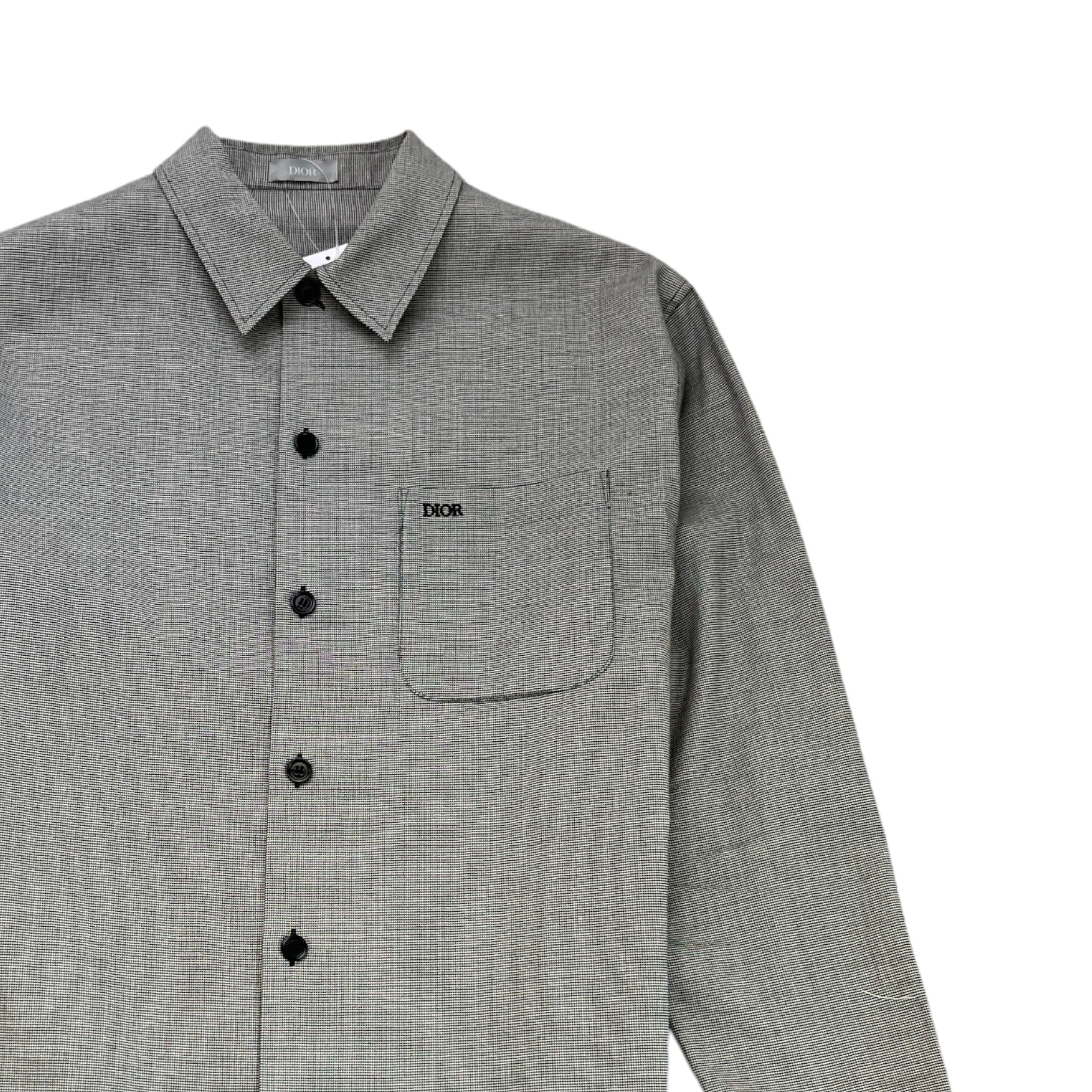 Men's Homme Patterned Long Sleeve Shirt Grey Size IT 46 / UK S