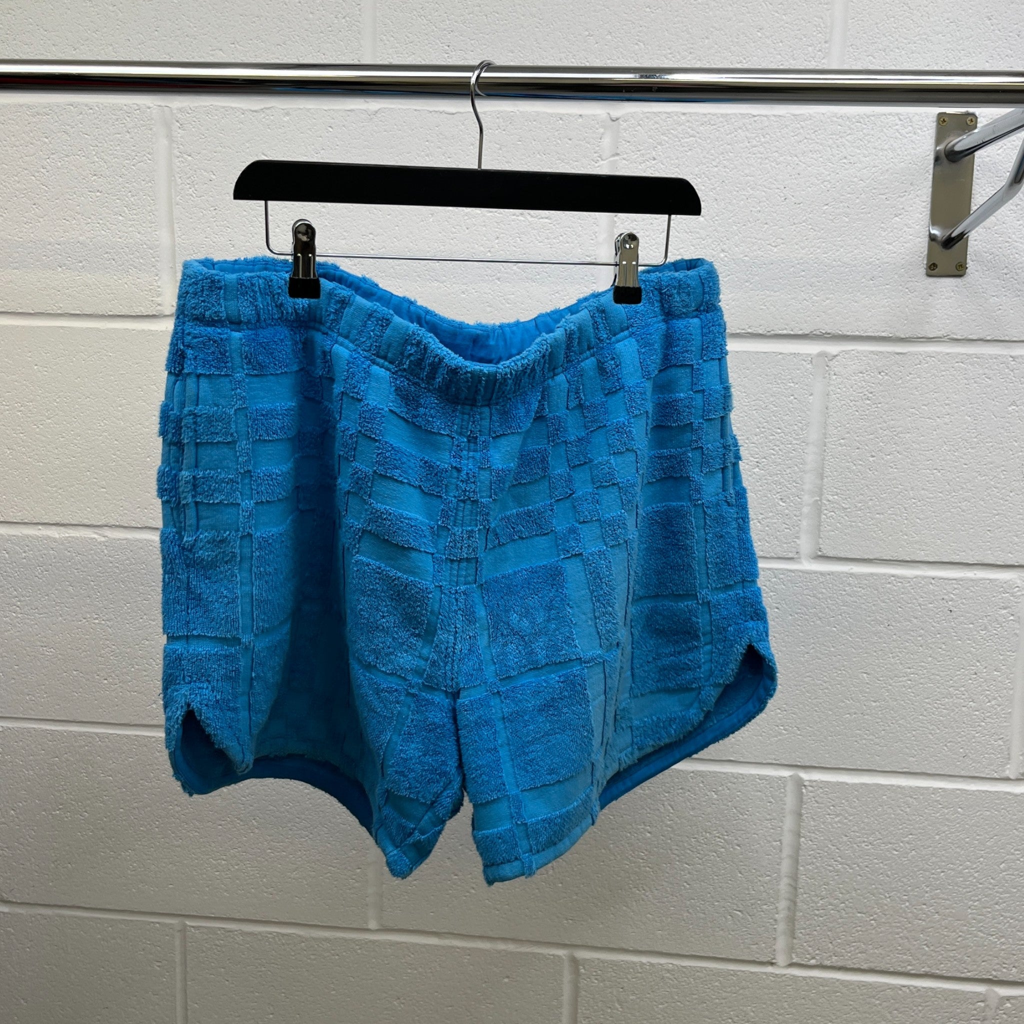 Men's Willesden Mega Check Shorts Blue Size L