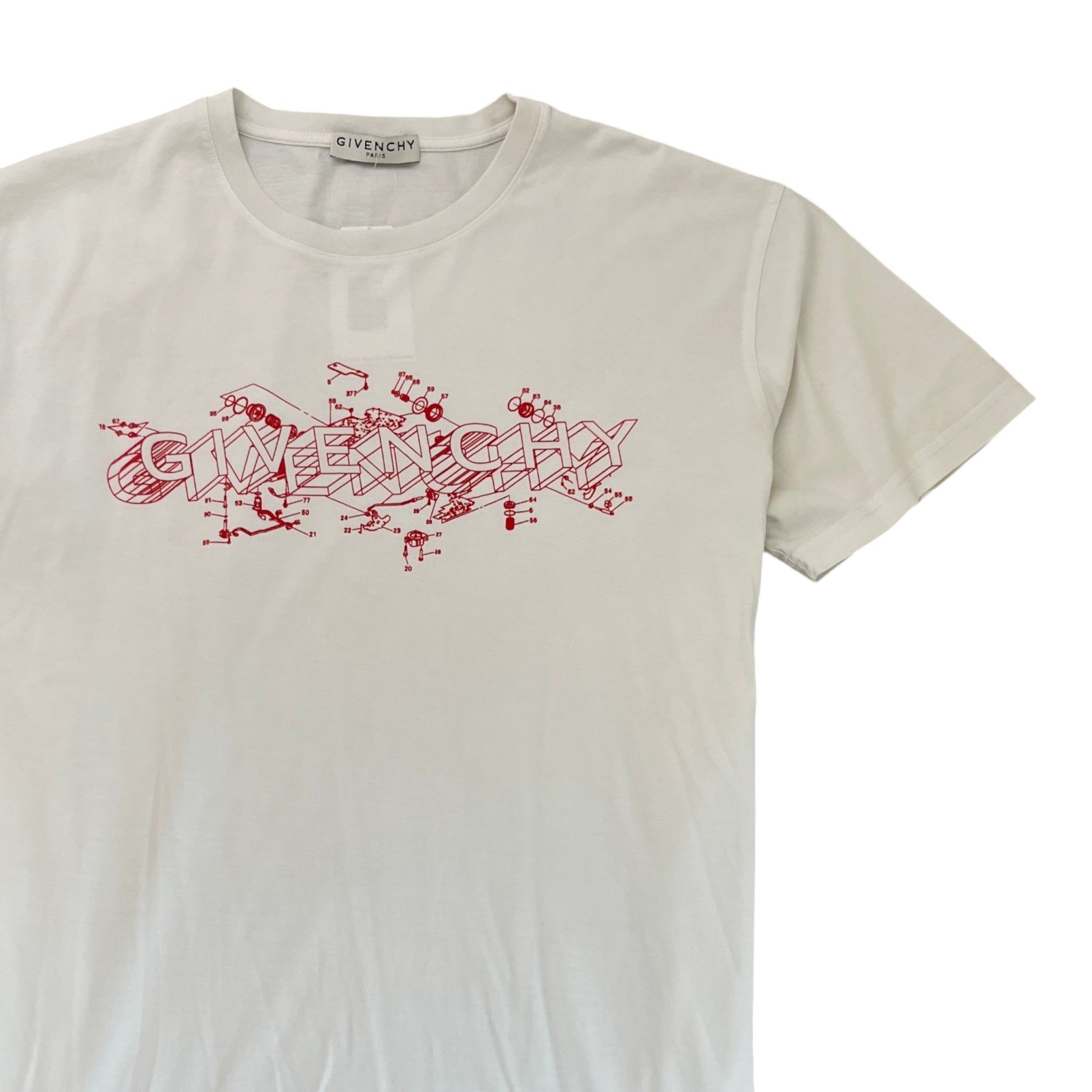 Men's Schematics Logo T-Shirt White Size L