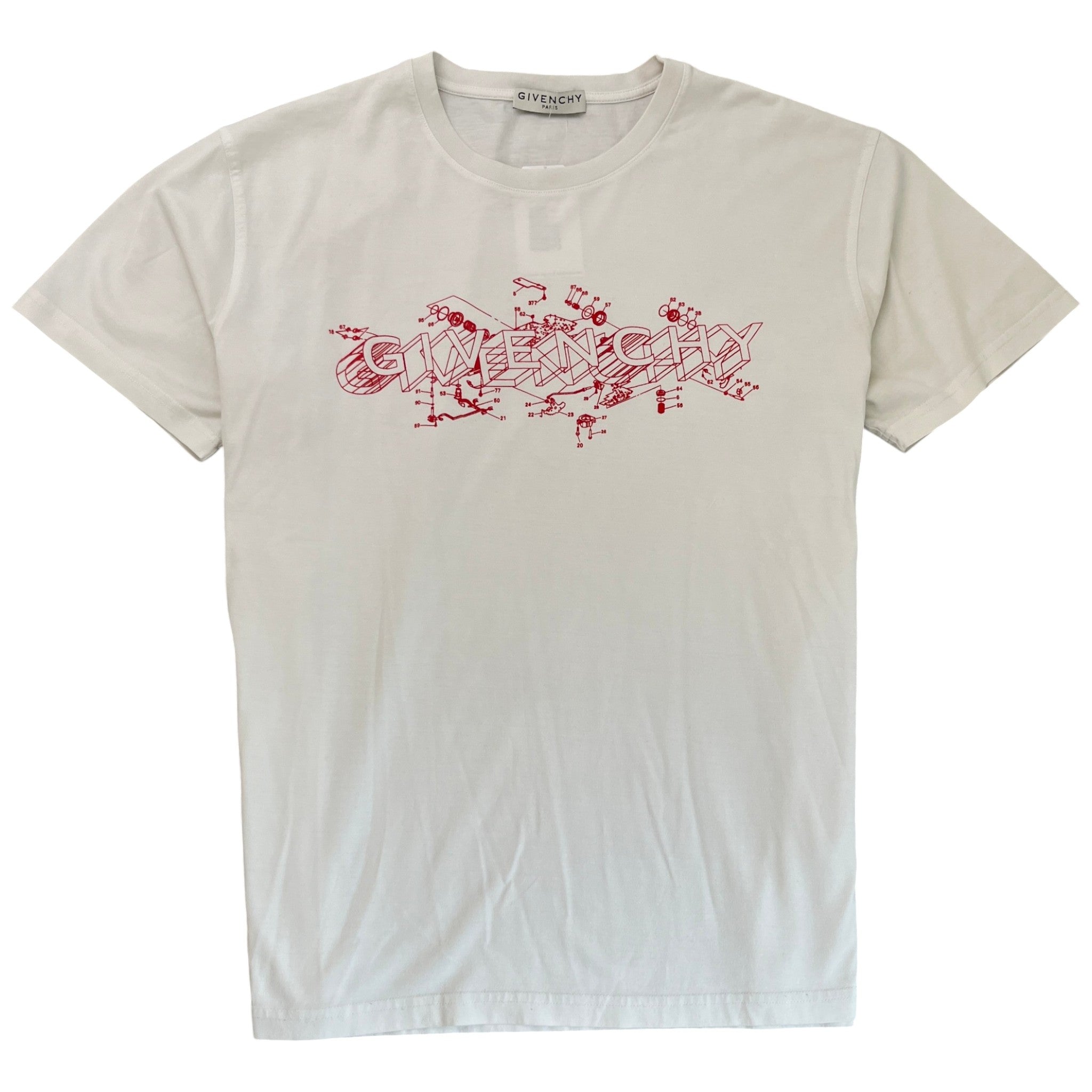 Men's Schematics Logo T-Shirt White Size L