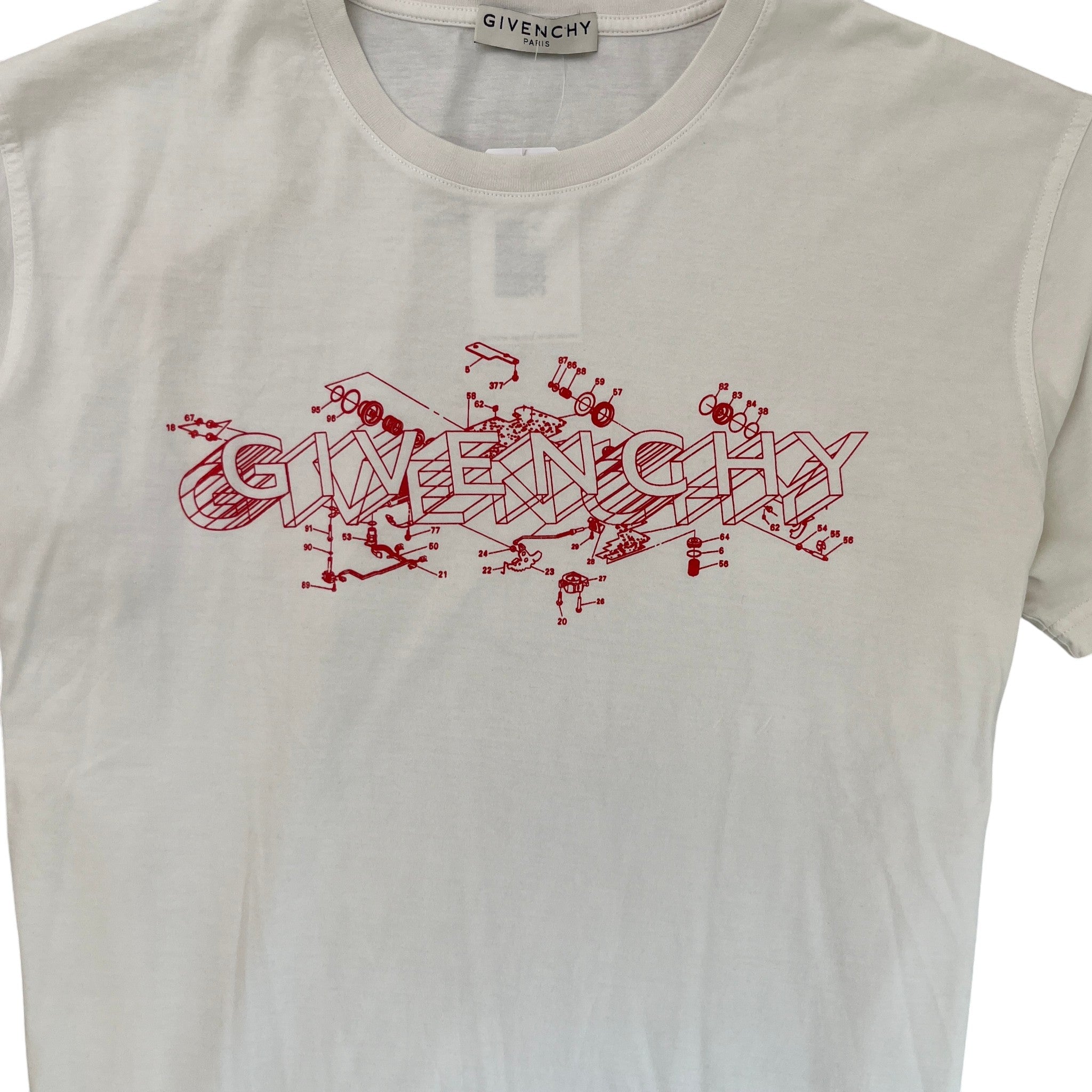 Men's Schematics Logo T-Shirt White Size L
