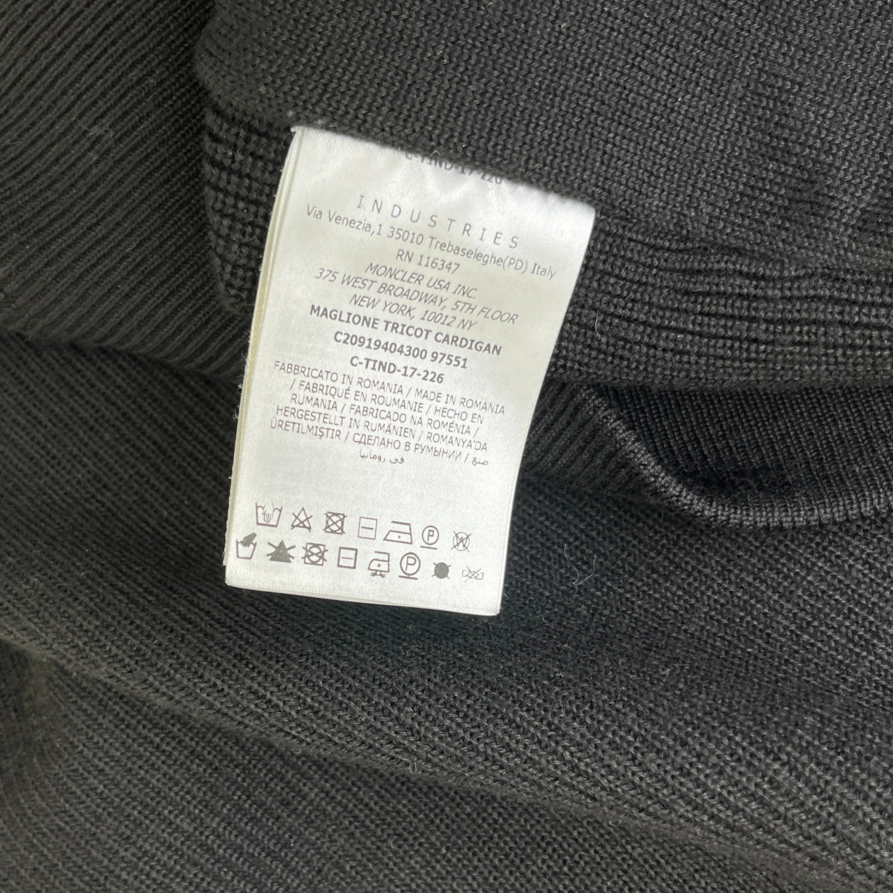 Men's Maglione Tricot Jacket Black Size XXL