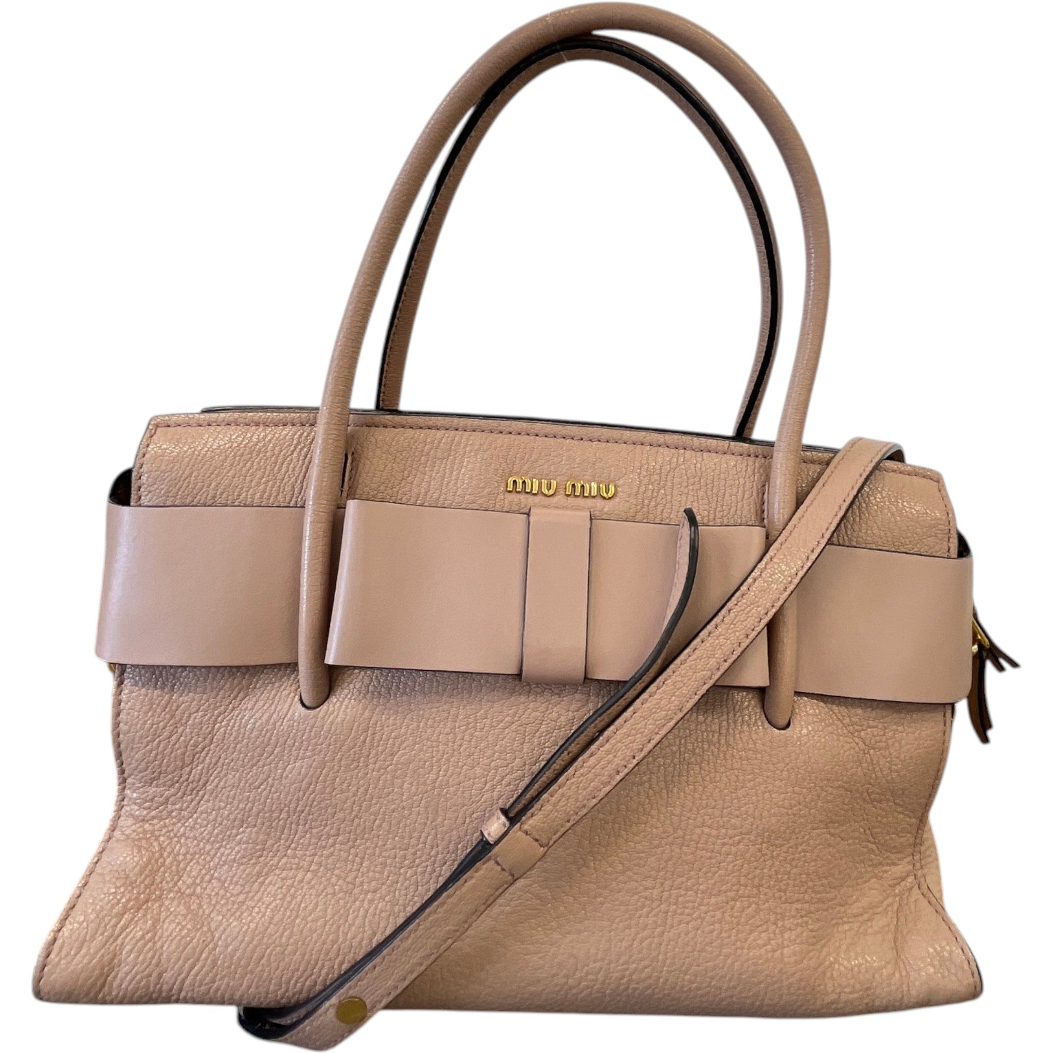 Women's Madras Fiocco Bow Tote Bag Nude