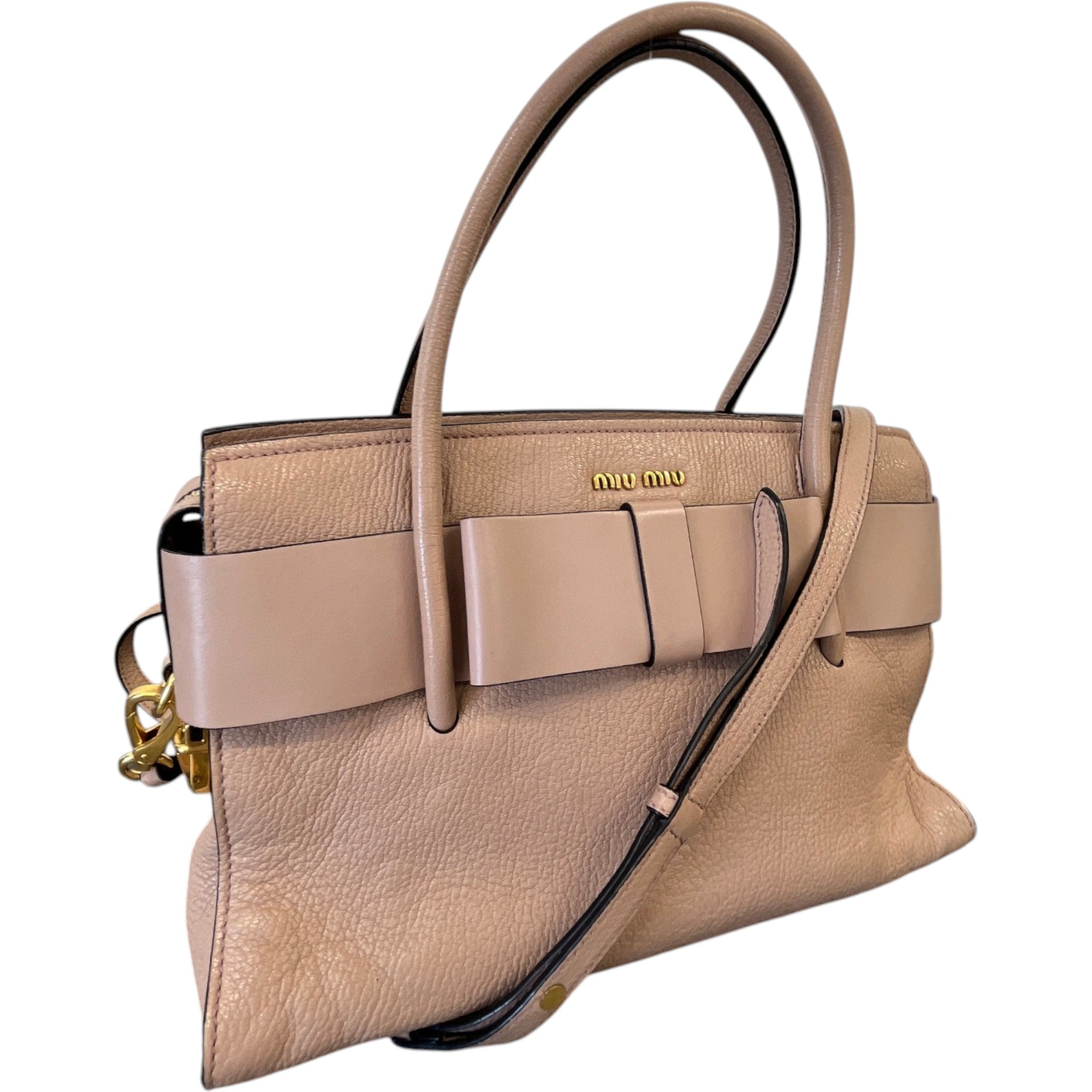 Women's Madras Fiocco Bow Tote Bag Nude