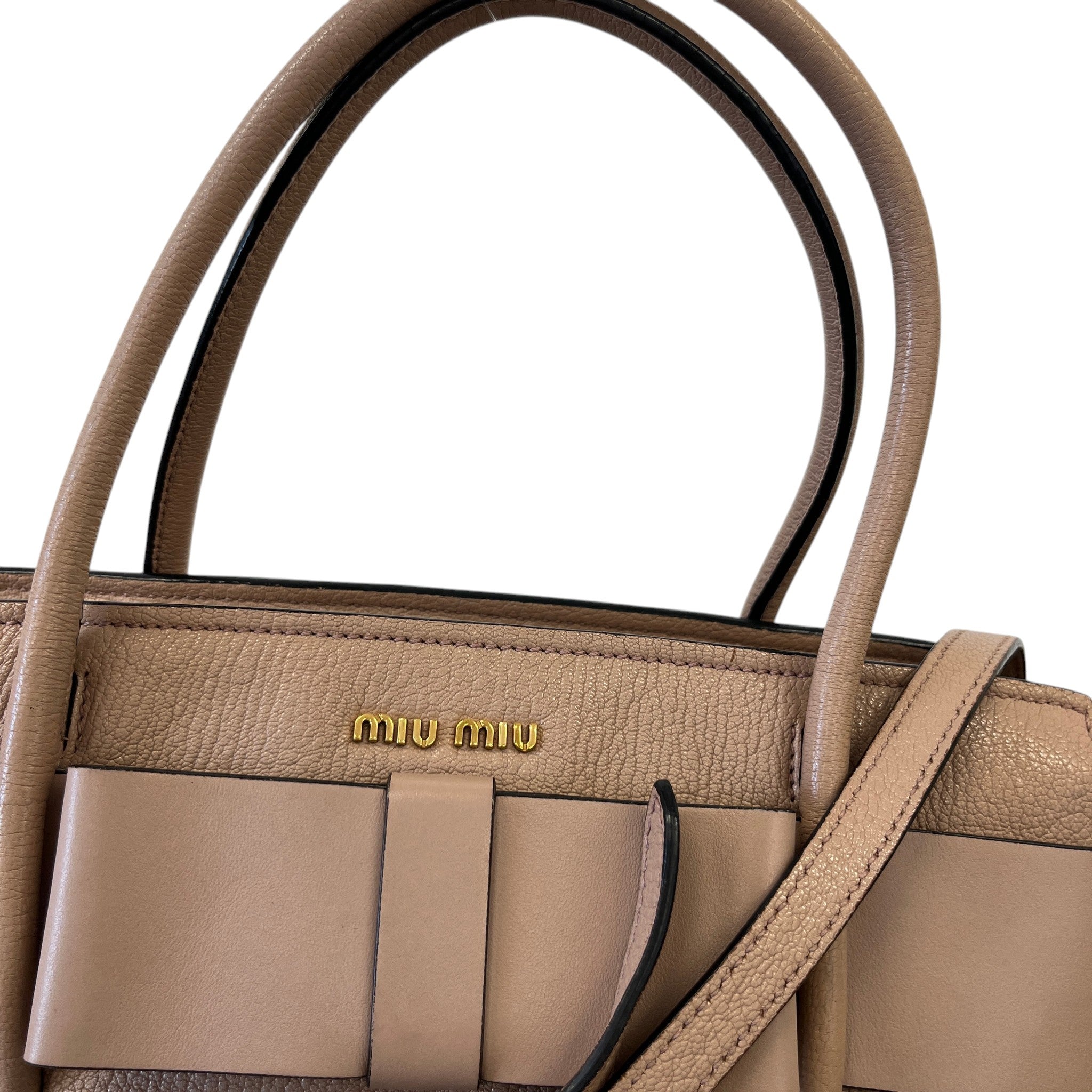 Women's Madras Fiocco Bow Tote Bag Nude