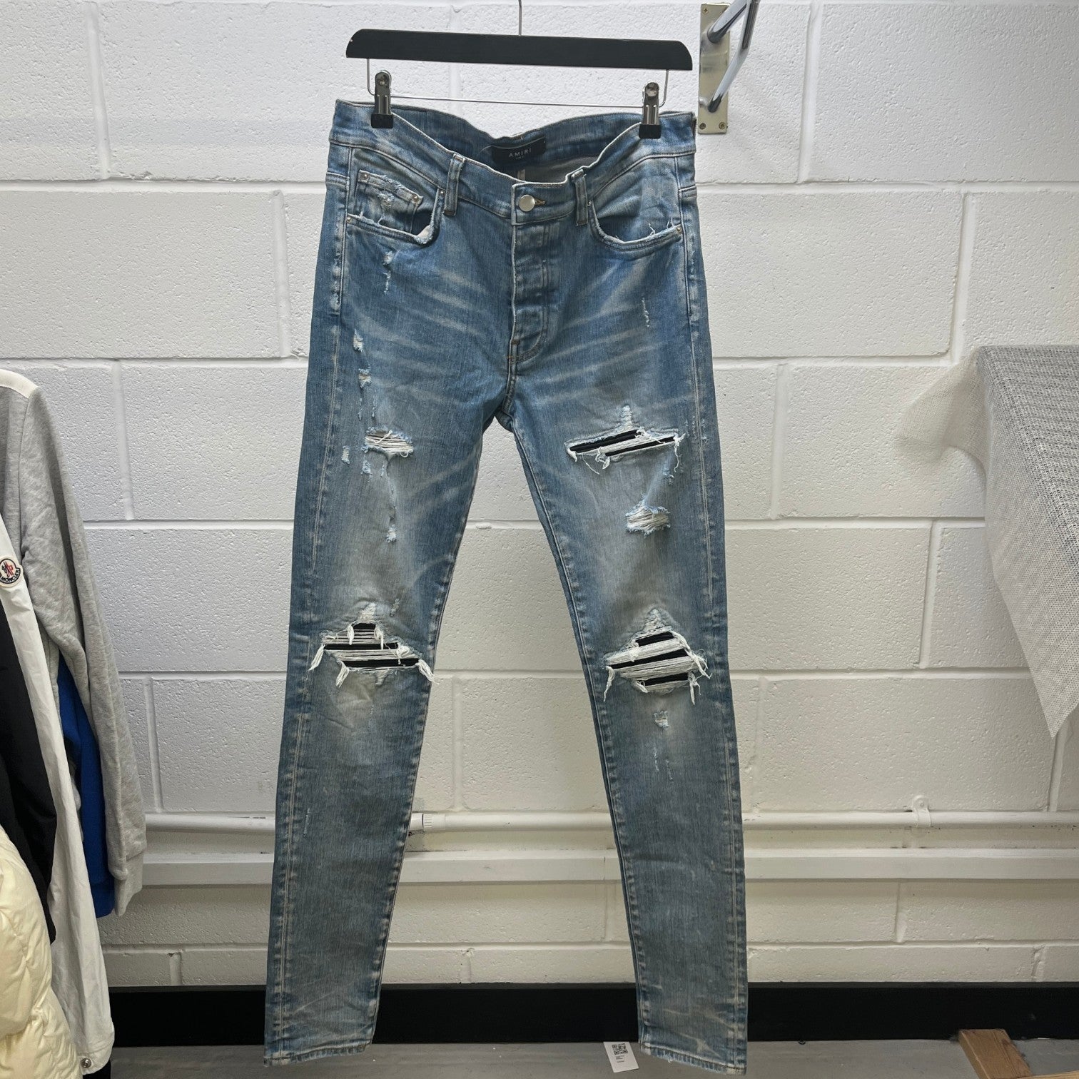 Men's Distressed Mx1 Jeans Blue Size Waist 32"