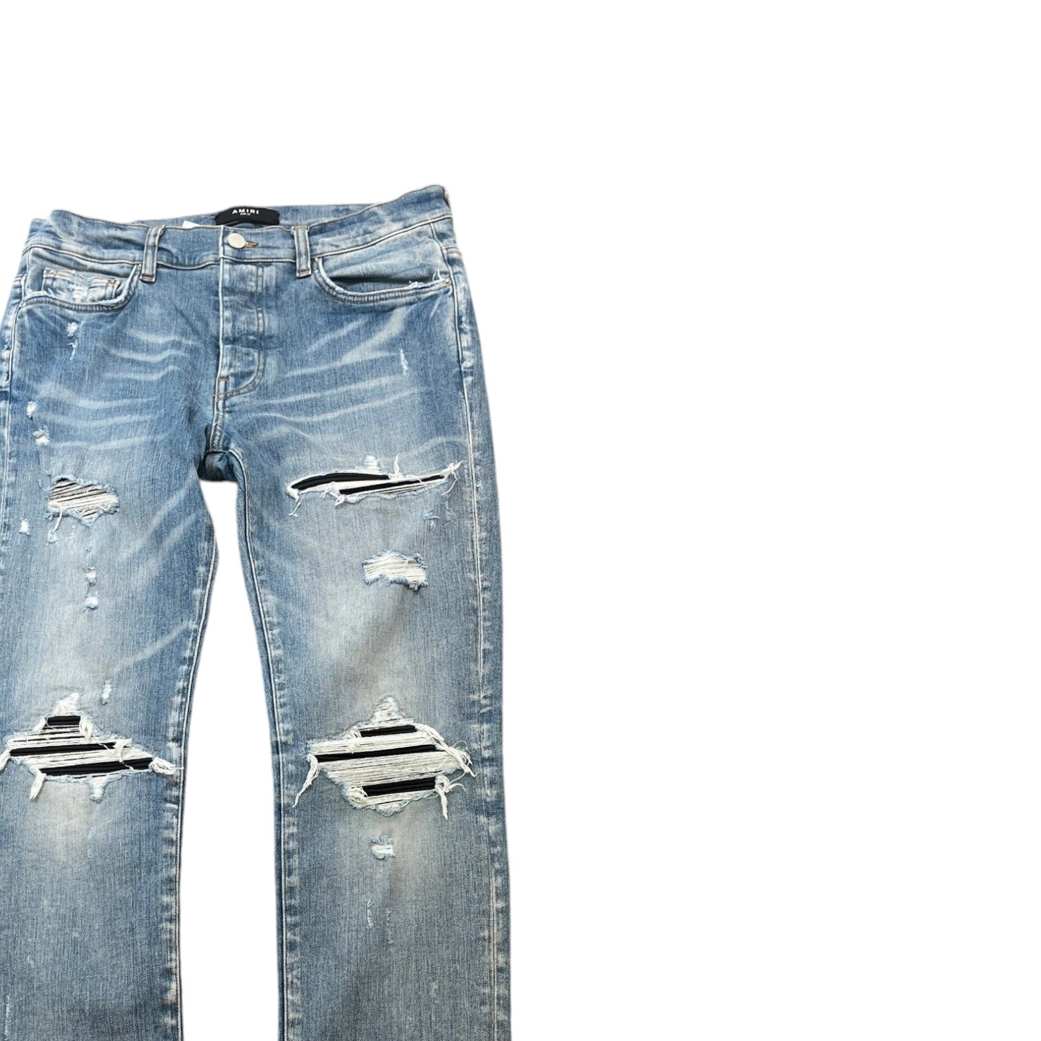 Men's Distressed Mx1 Jeans Blue Size Waist 32"