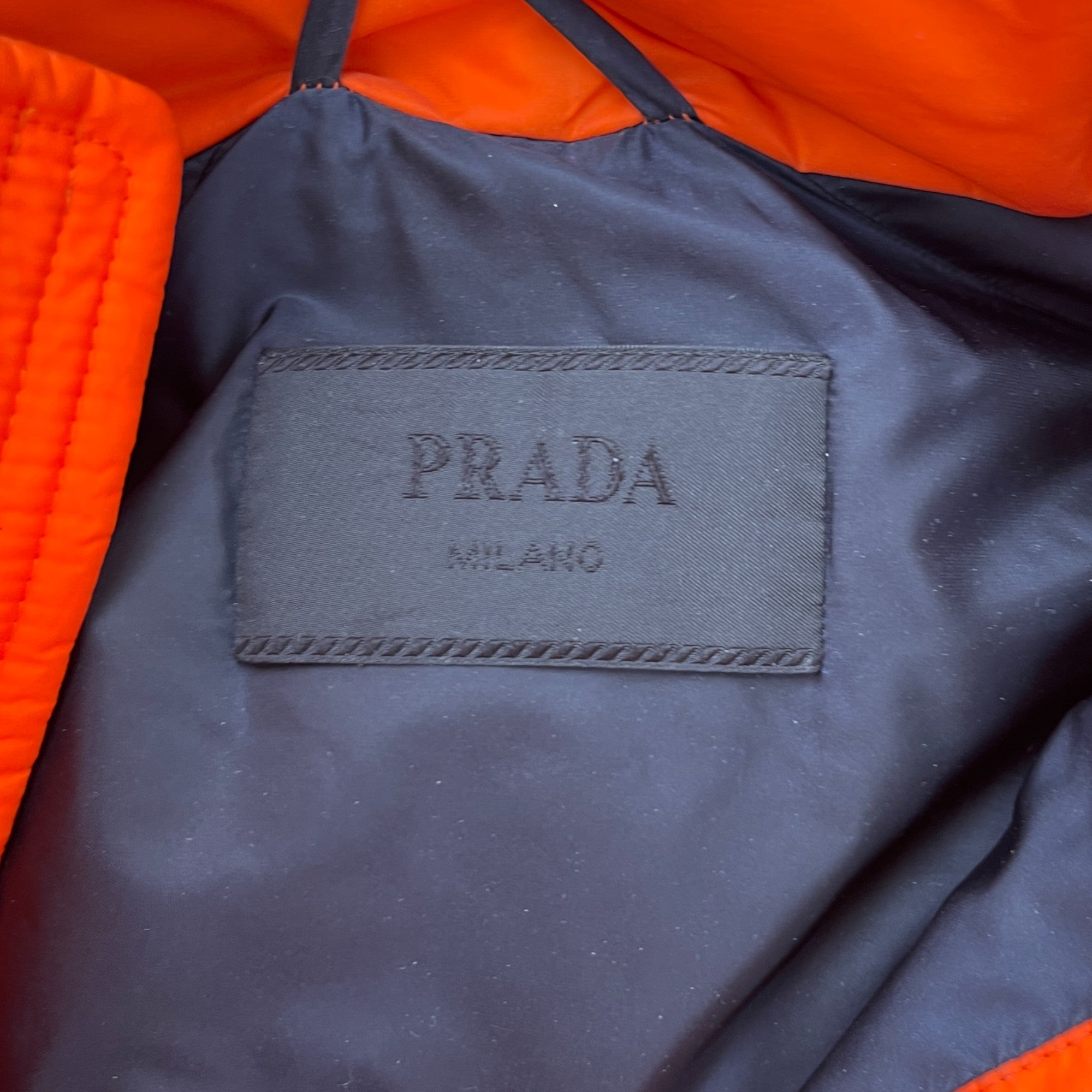 Men's Plaque Logo Down Jacket Orange Size IT 46 / S