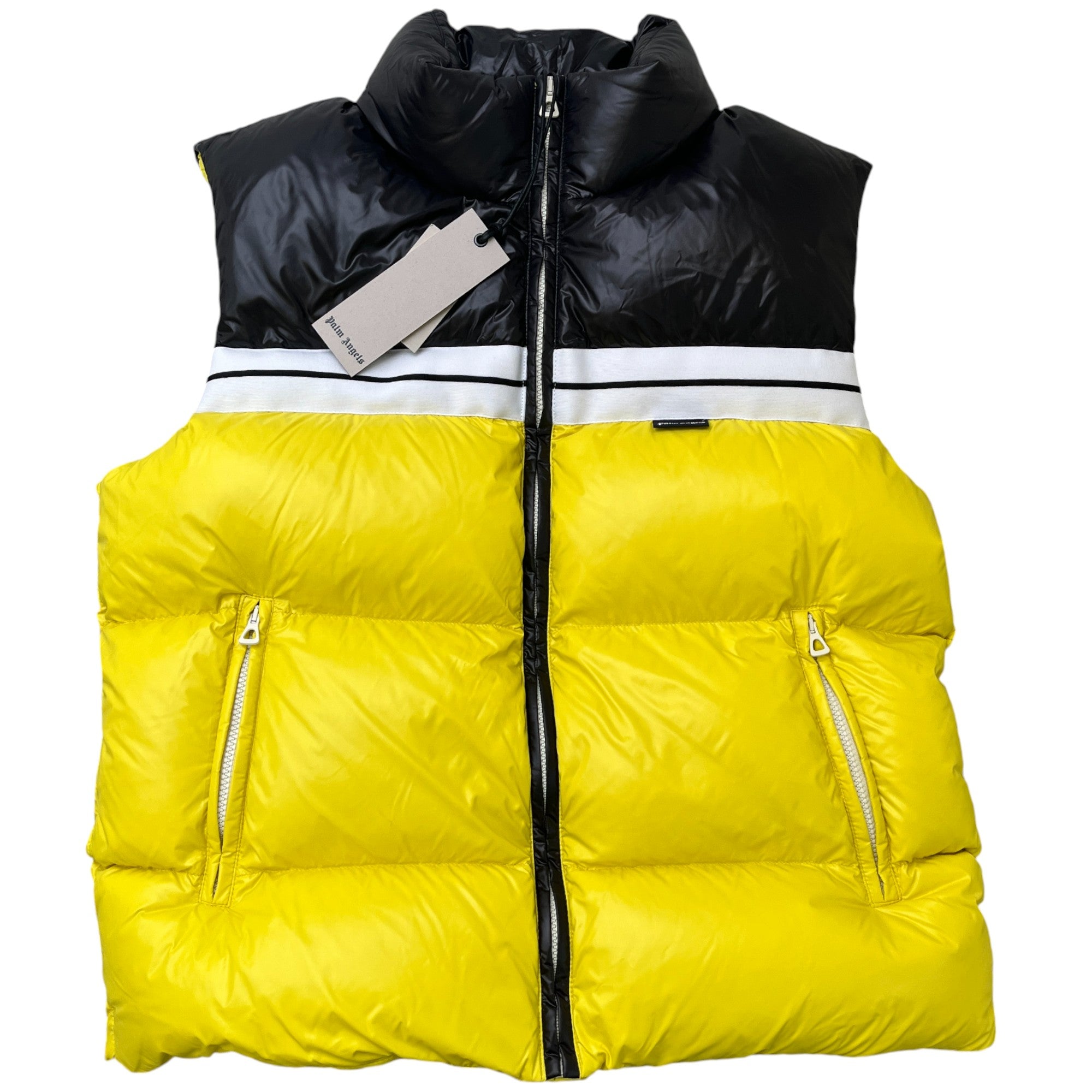 Men's Classic Puffer Track Gilet Yellow Size M