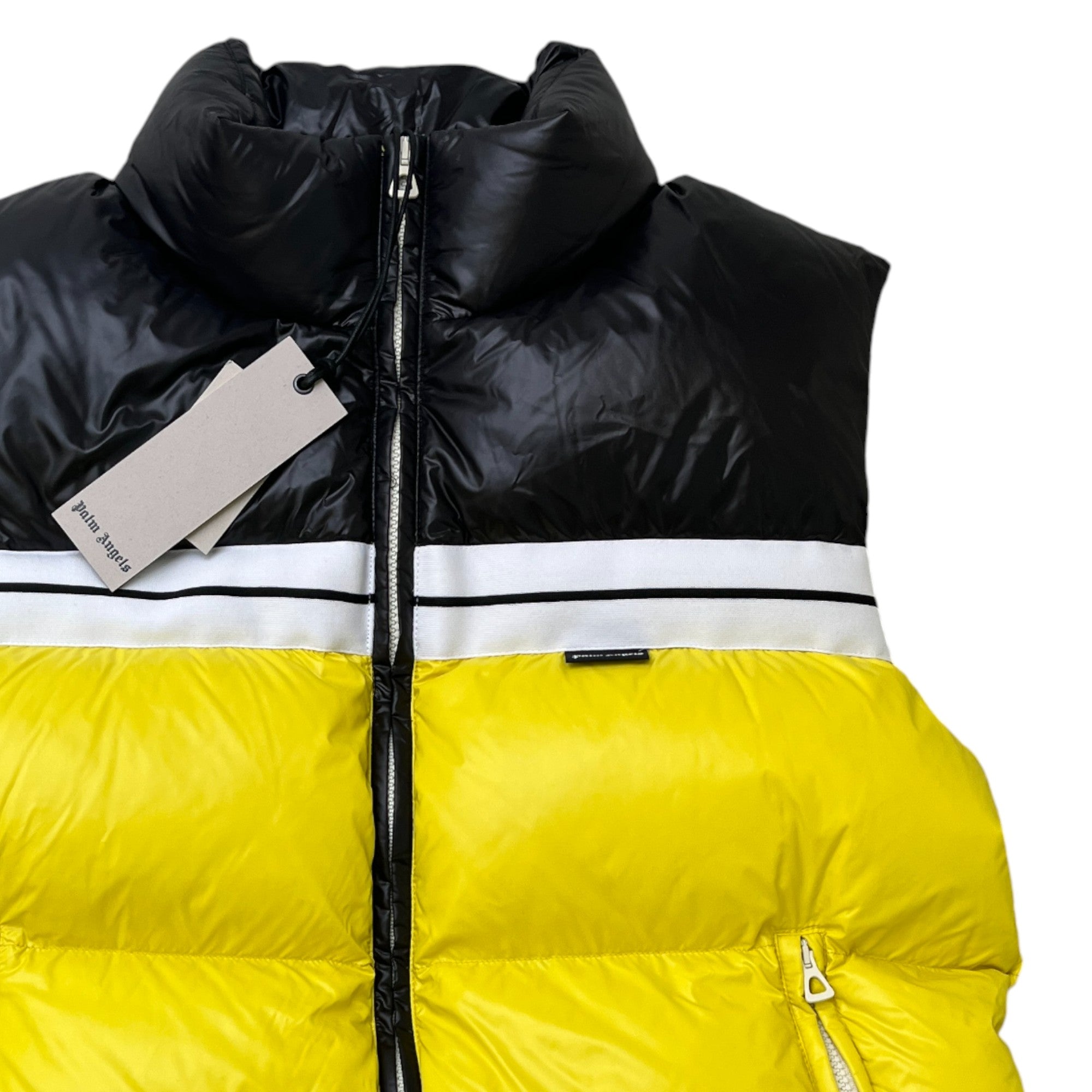 Men's Classic Puffer Track Gilet Yellow Size M