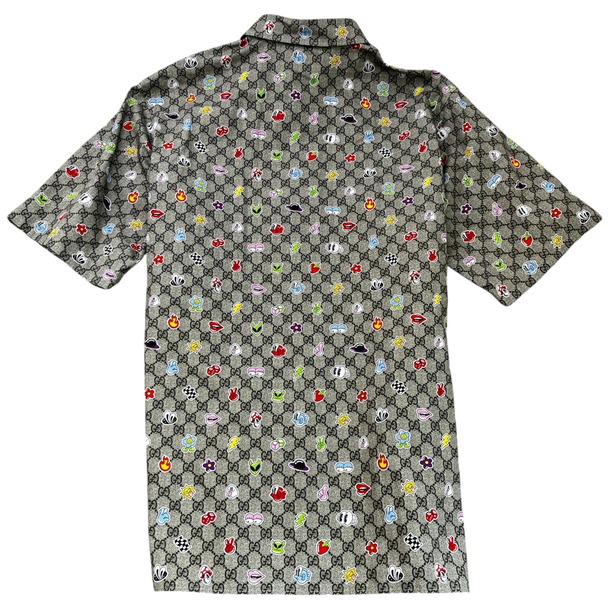Men's Gg Supreme Shirt Beige Size IT 50 / UK L