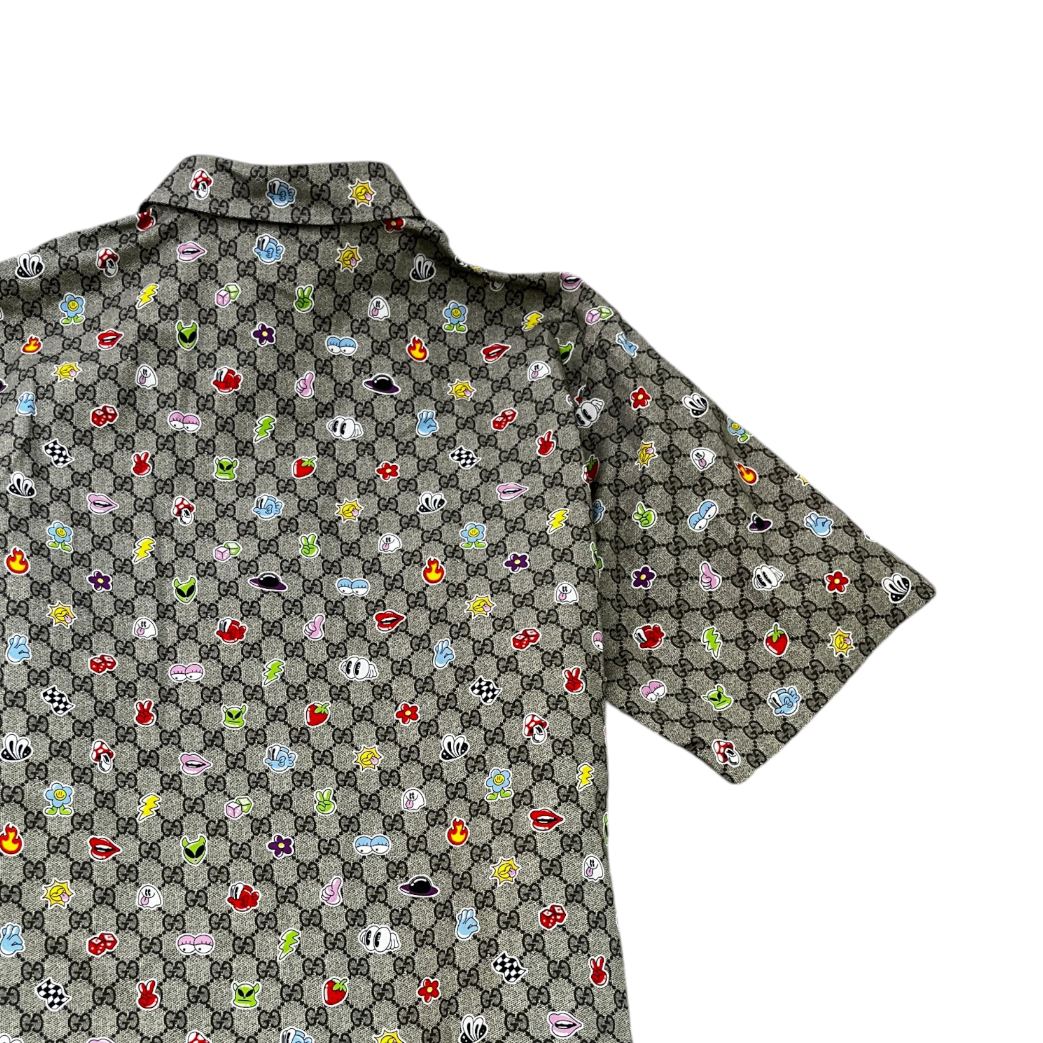 Men's Gg Supreme Shirt Beige Size IT 50 / UK L