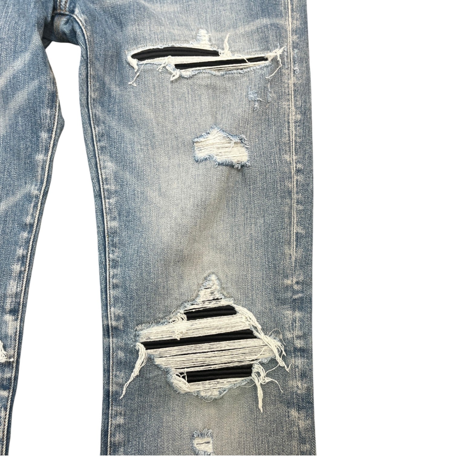 Men's Distressed Mx1 Jeans Blue Size Waist 32"