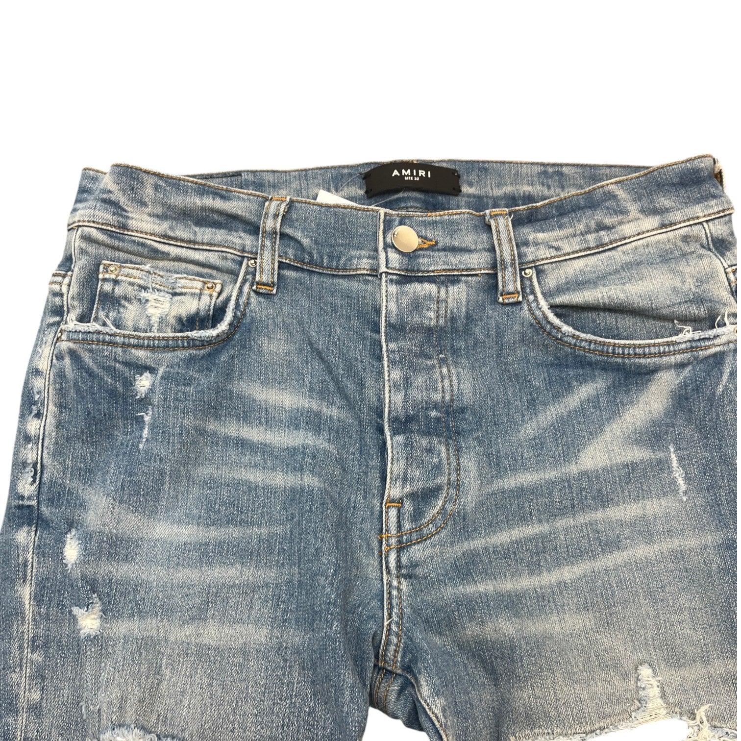 Men's Distressed Mx1 Jeans Blue Size Waist 32"