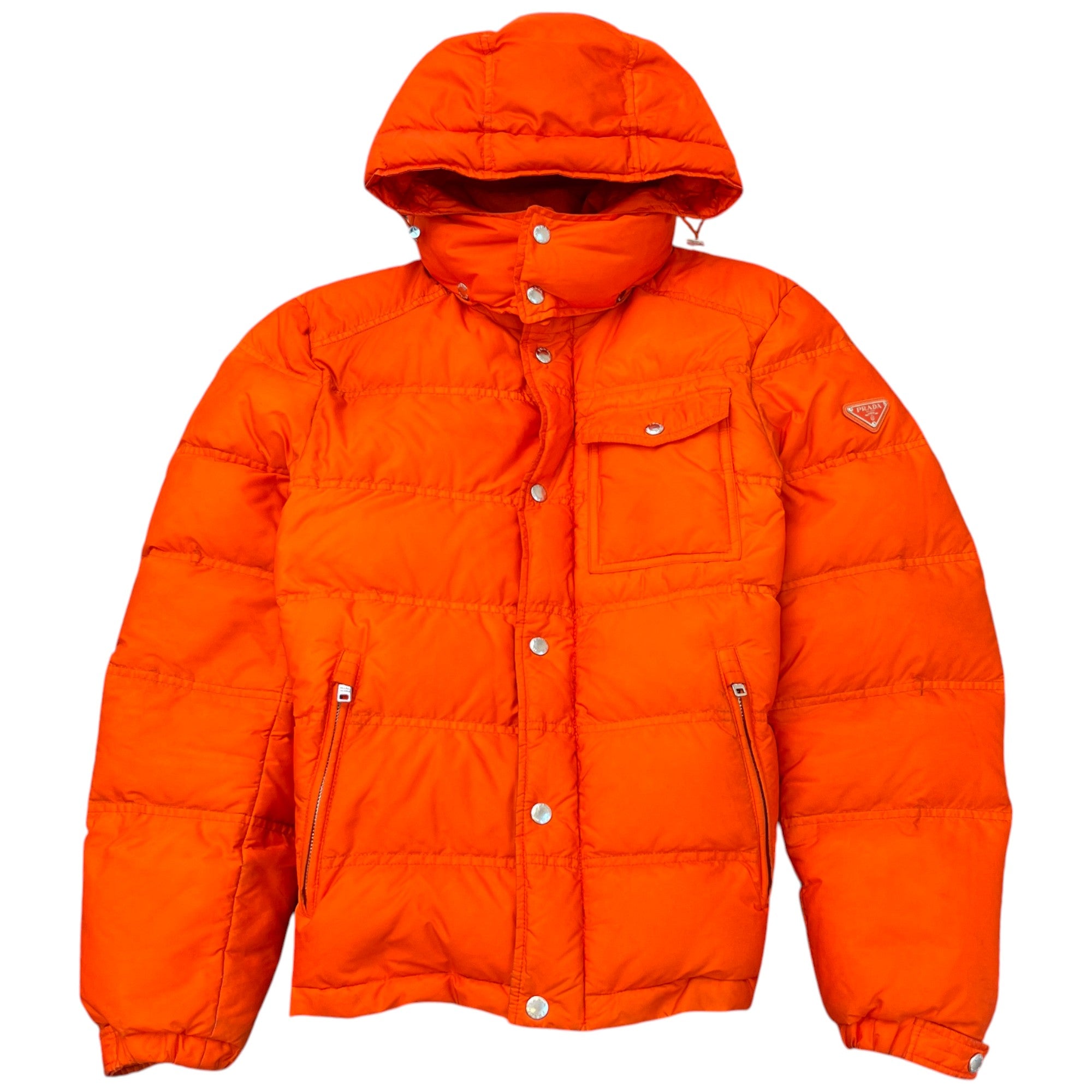 Men's Plaque Logo Down Jacket Orange Size IT 46 / S