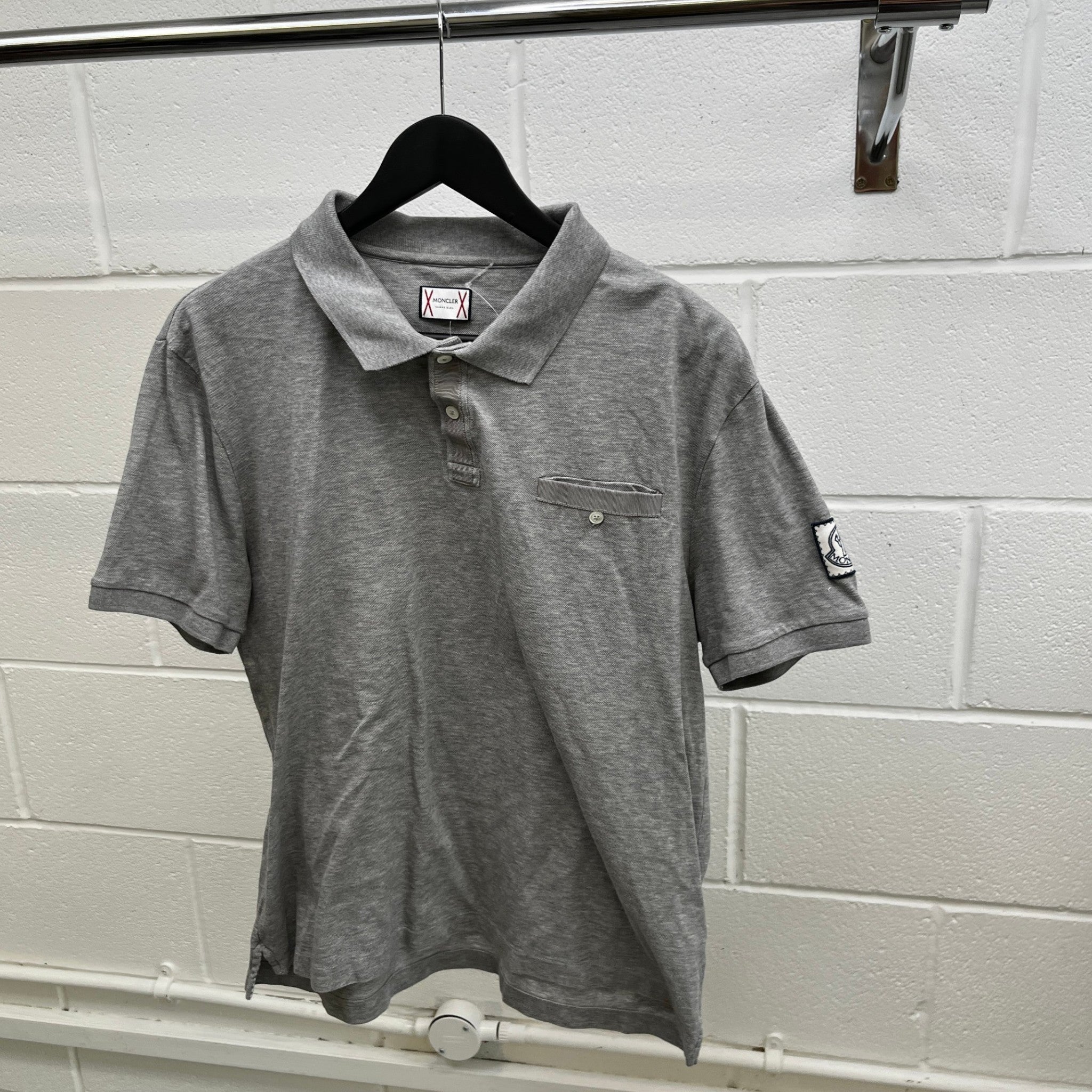 Men's Gamme Bleu Polo Shirt Grey Size XL