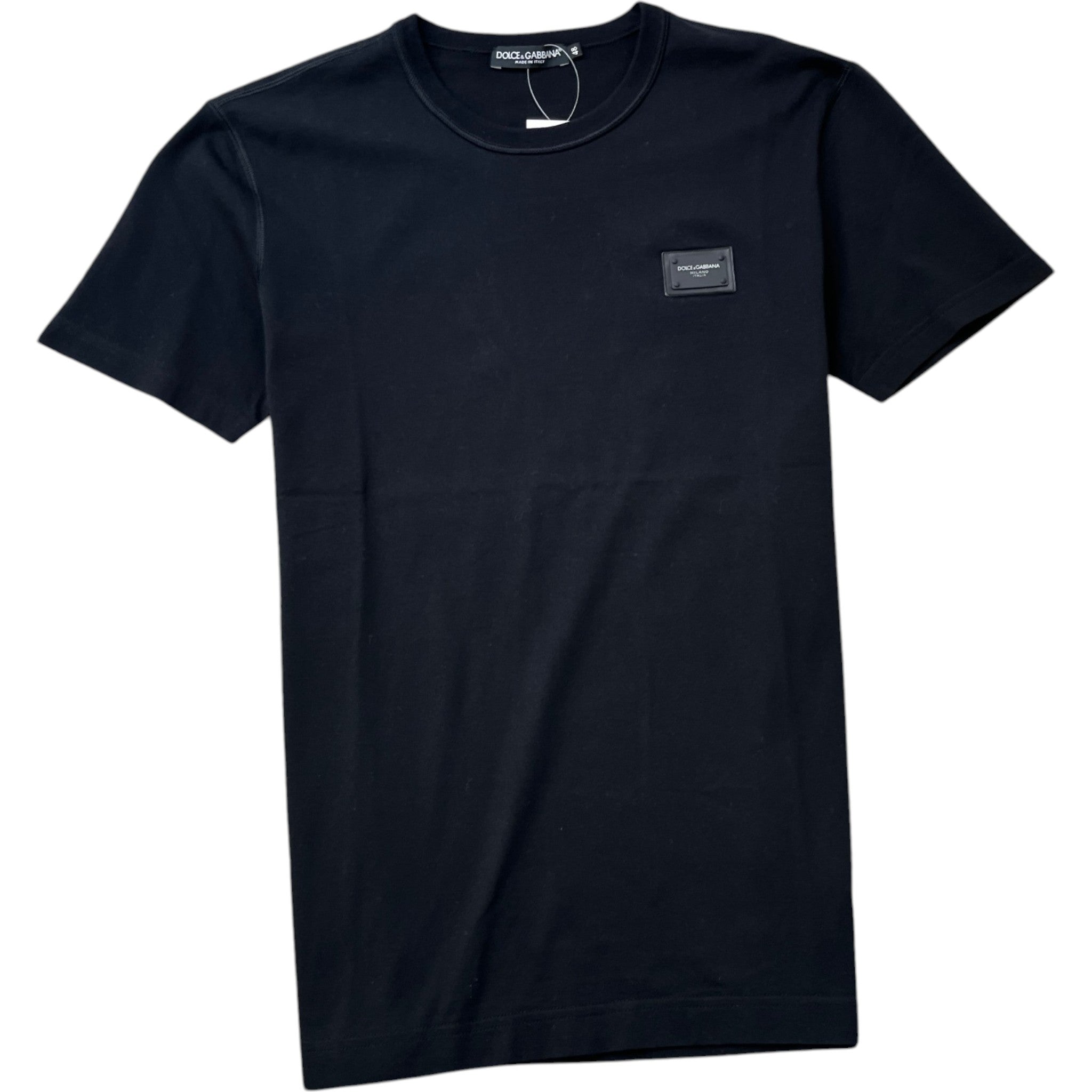 Men's Plaque Logo T-Shirt Black Size IT 48 / UK M