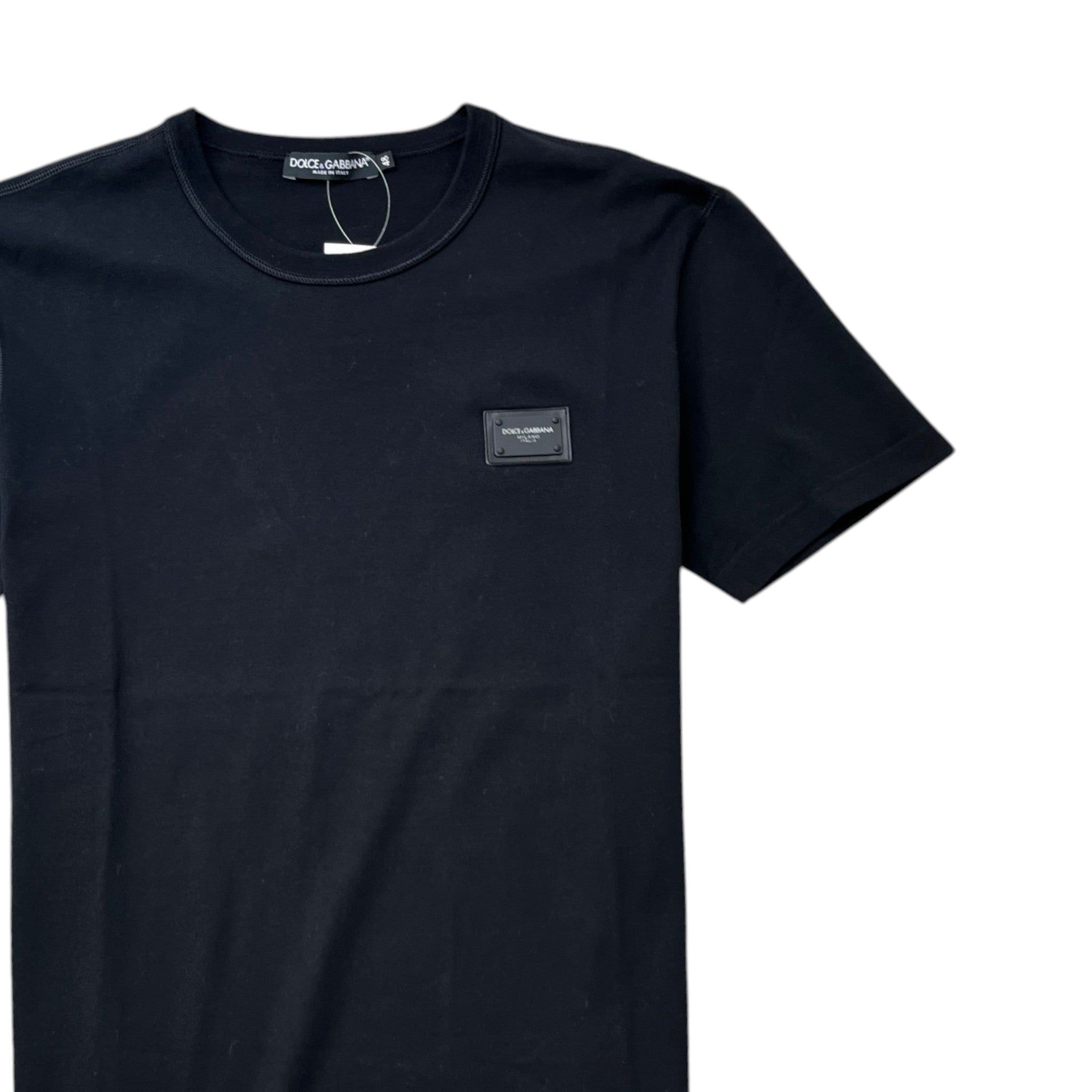 Men's Plaque Logo T-Shirt Black Size IT 48 / UK M
