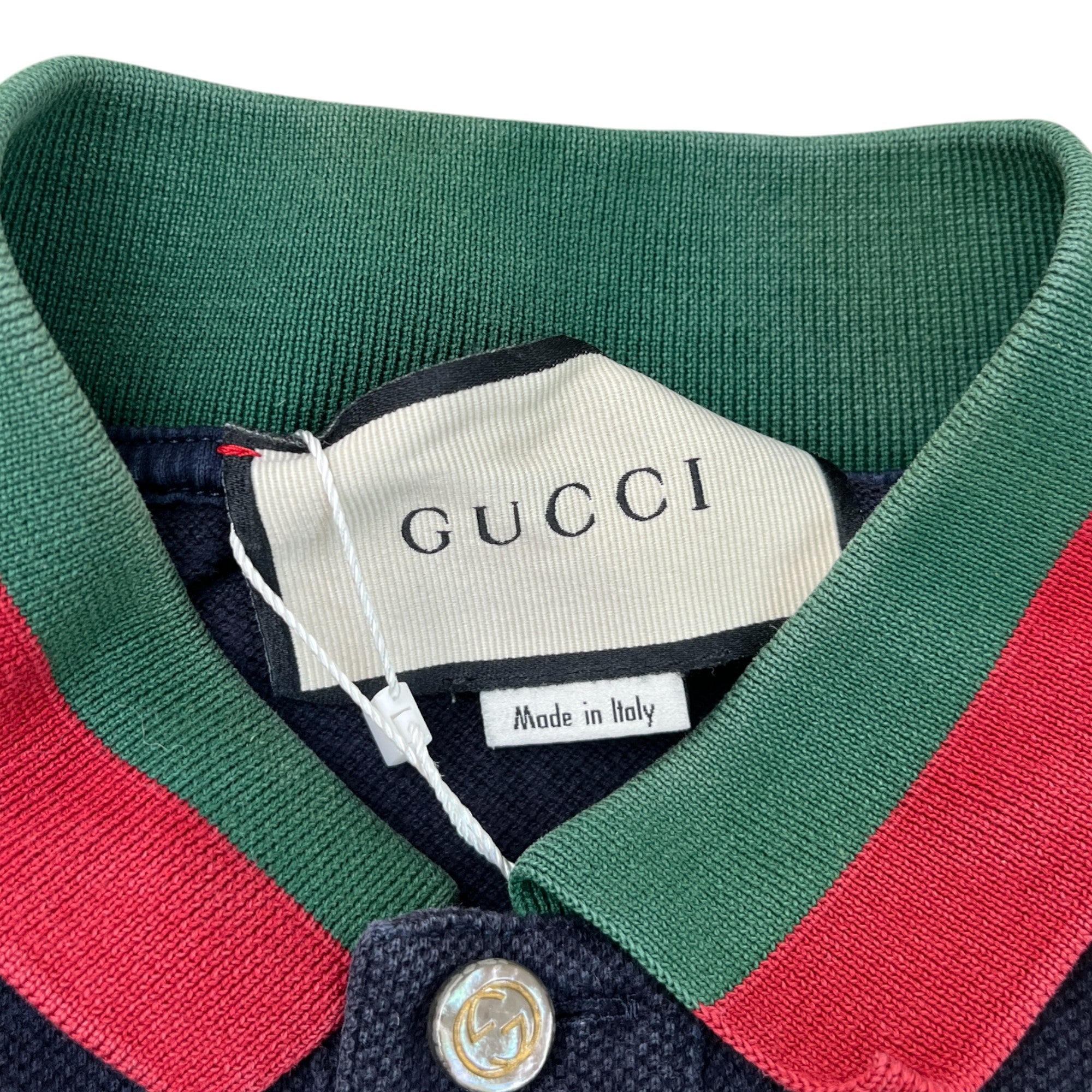 Men's Web Collar Polo Shirt Navy Size S